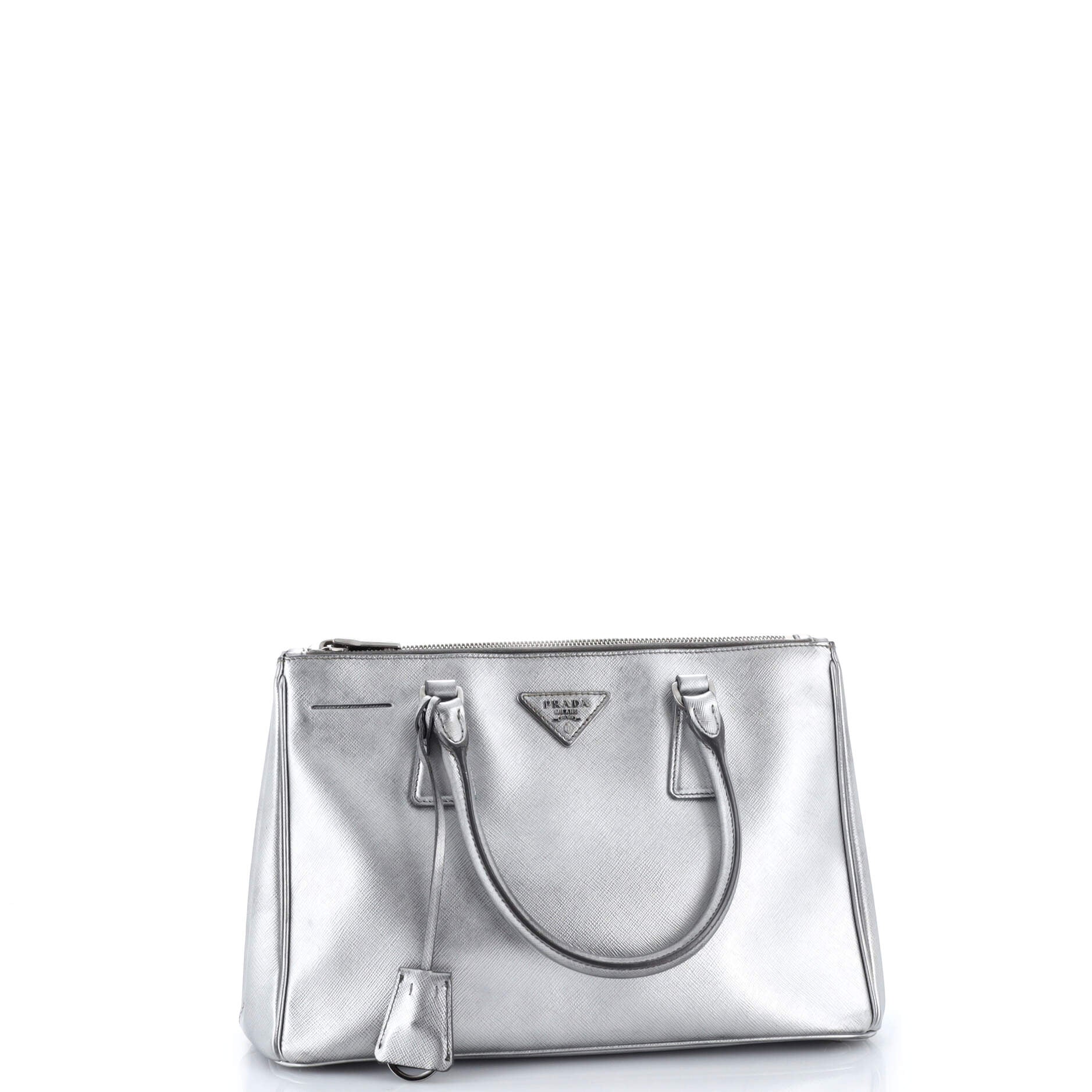Double Zip Lux Tote Saffiano Leather Small - Image 2