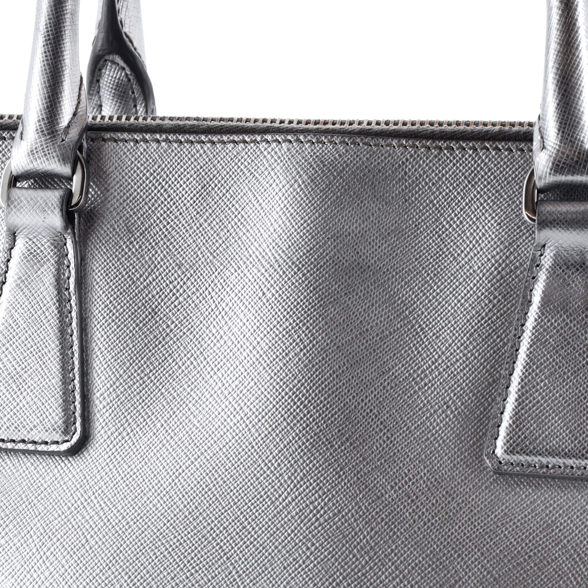 Double Zip Lux Tote Saffiano Leather Small - Image 7