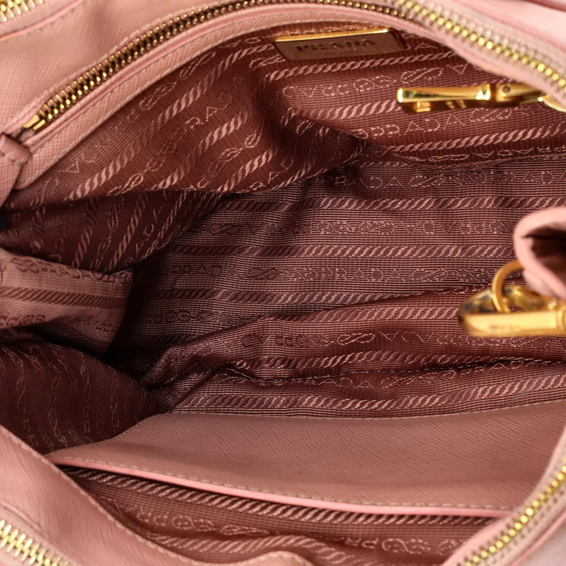 Double Zip Lux Tote Saffiano Leather Small - Image 5