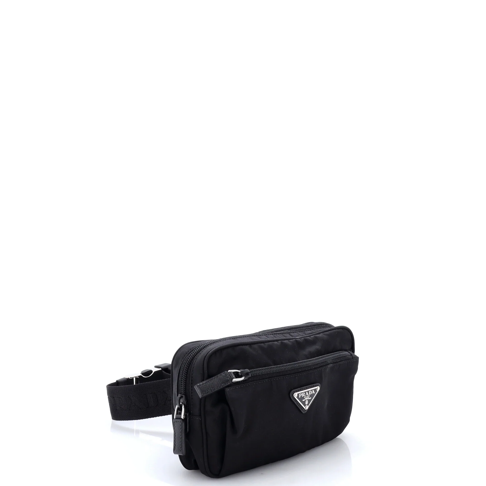 Front Pocket Belt Bag Re-Nylon with Saffiano Leather - Image 2
