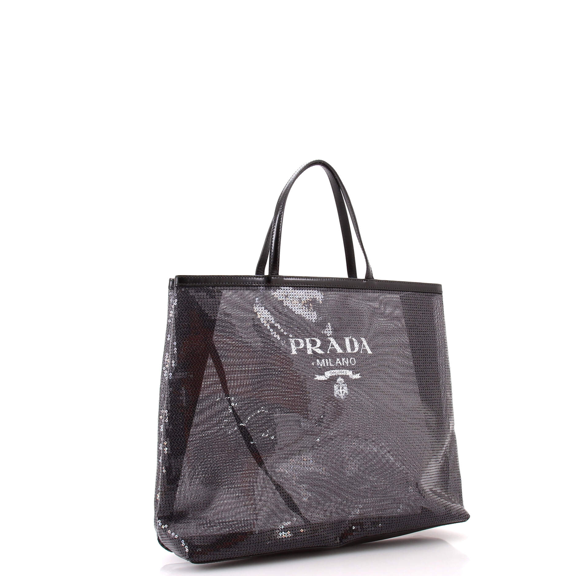 Logo Open Tote Sequined Mesh Large - Image 4