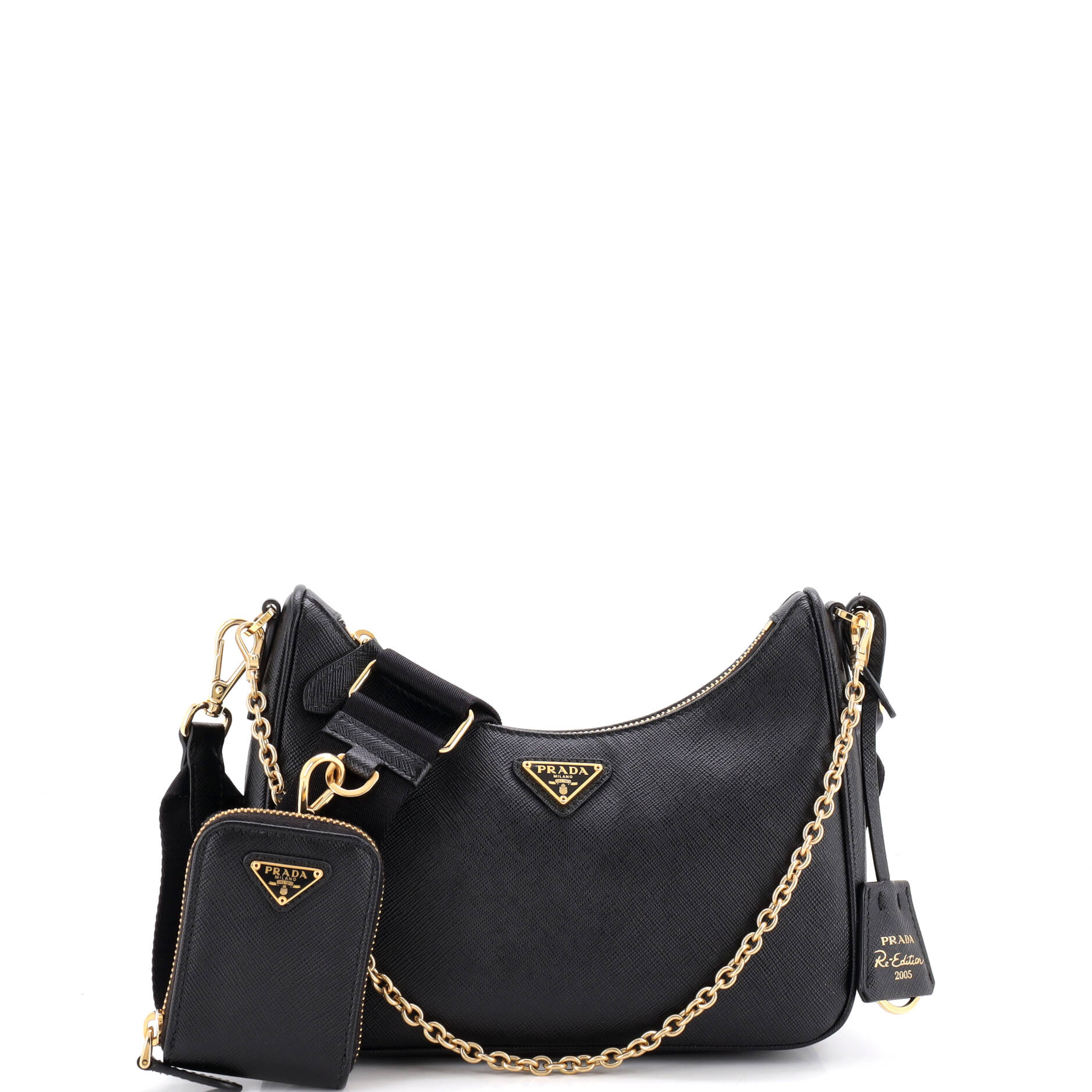 Re-Edition 2005 Shoulder Bag Saffiano Leather Small