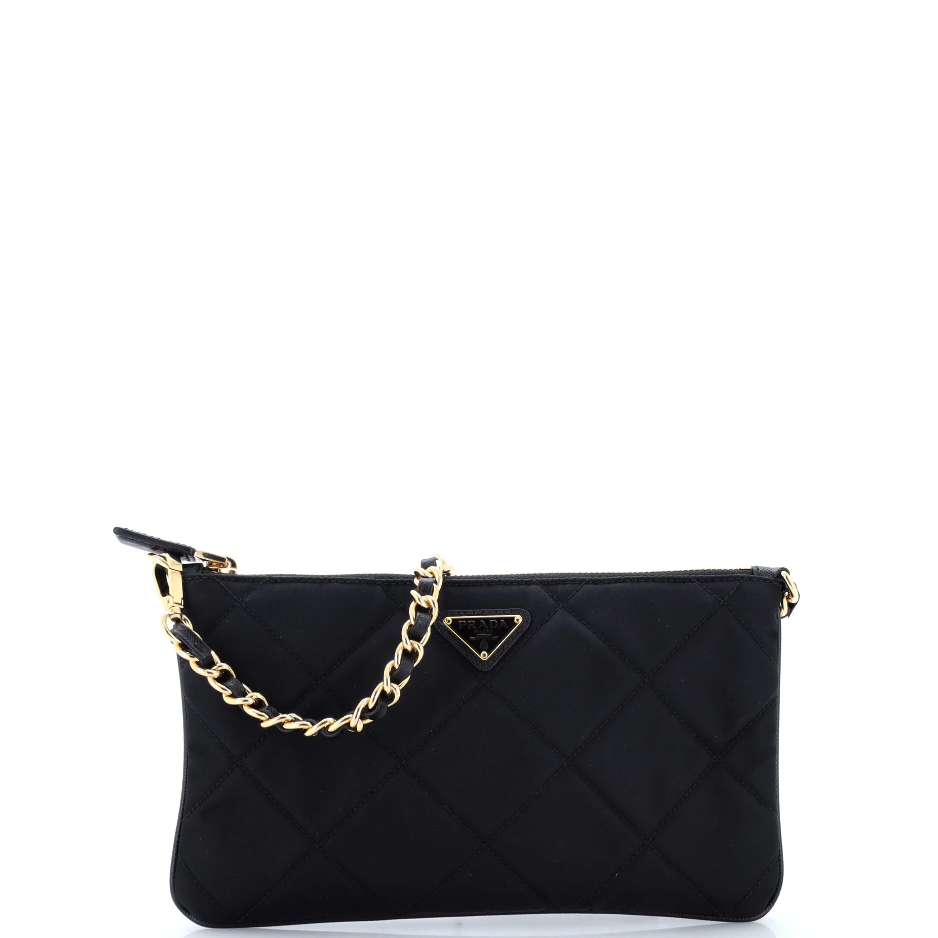 Re-Edition Chain Zip Pouch Quilted Re-Nylon