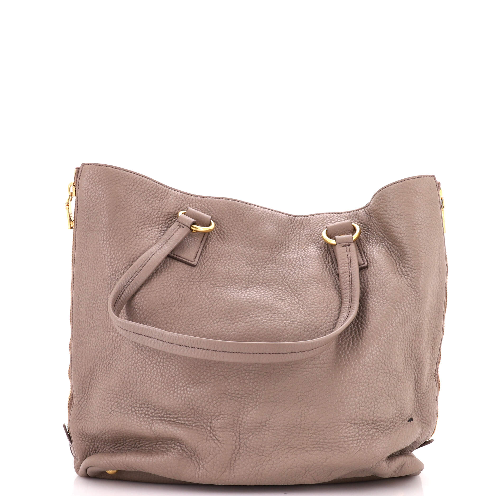 Side Zip Shopper Tote Vitello Daino Large - Image 3
