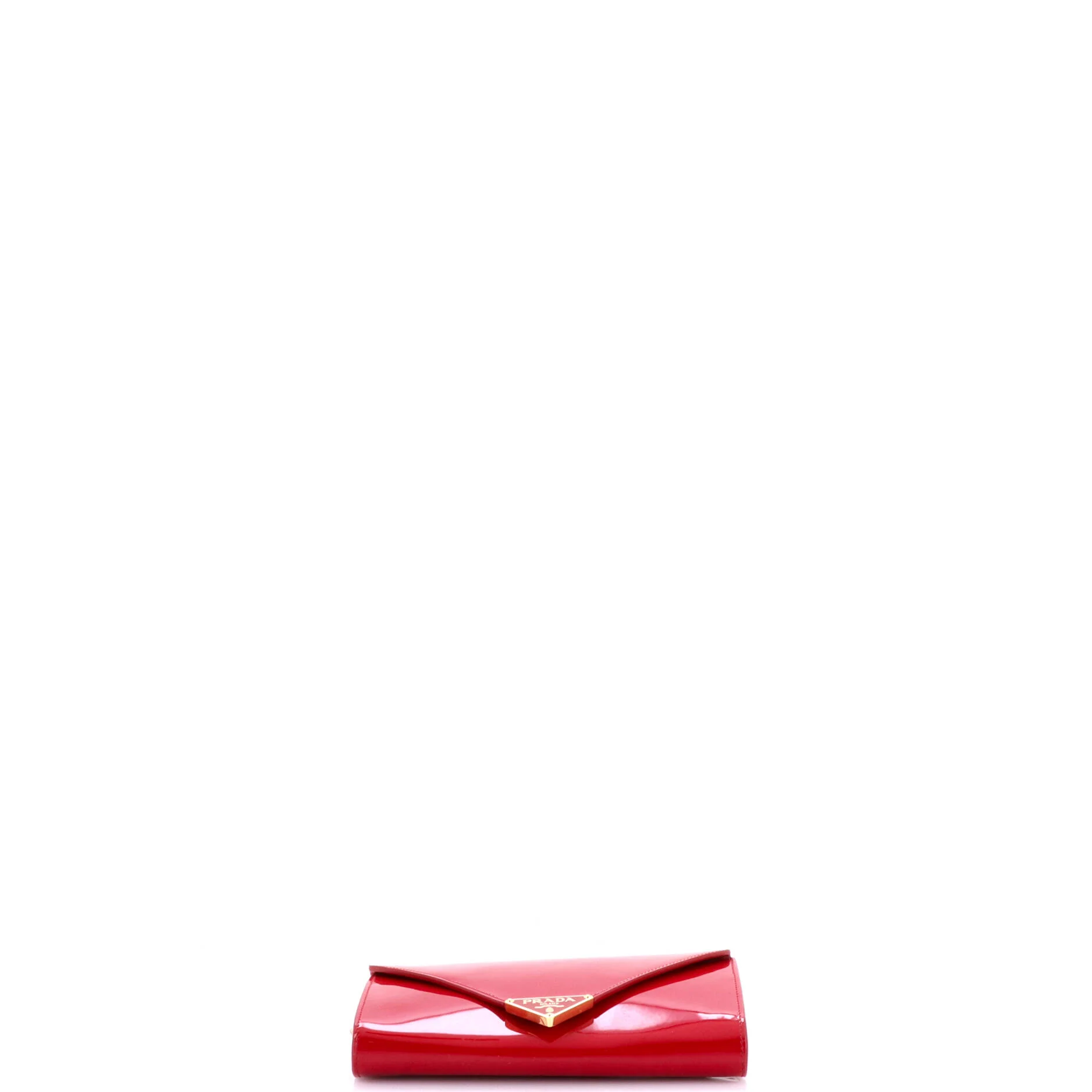 Triangle Logo Envelope Chain Clutch Patent Mini - Image 4