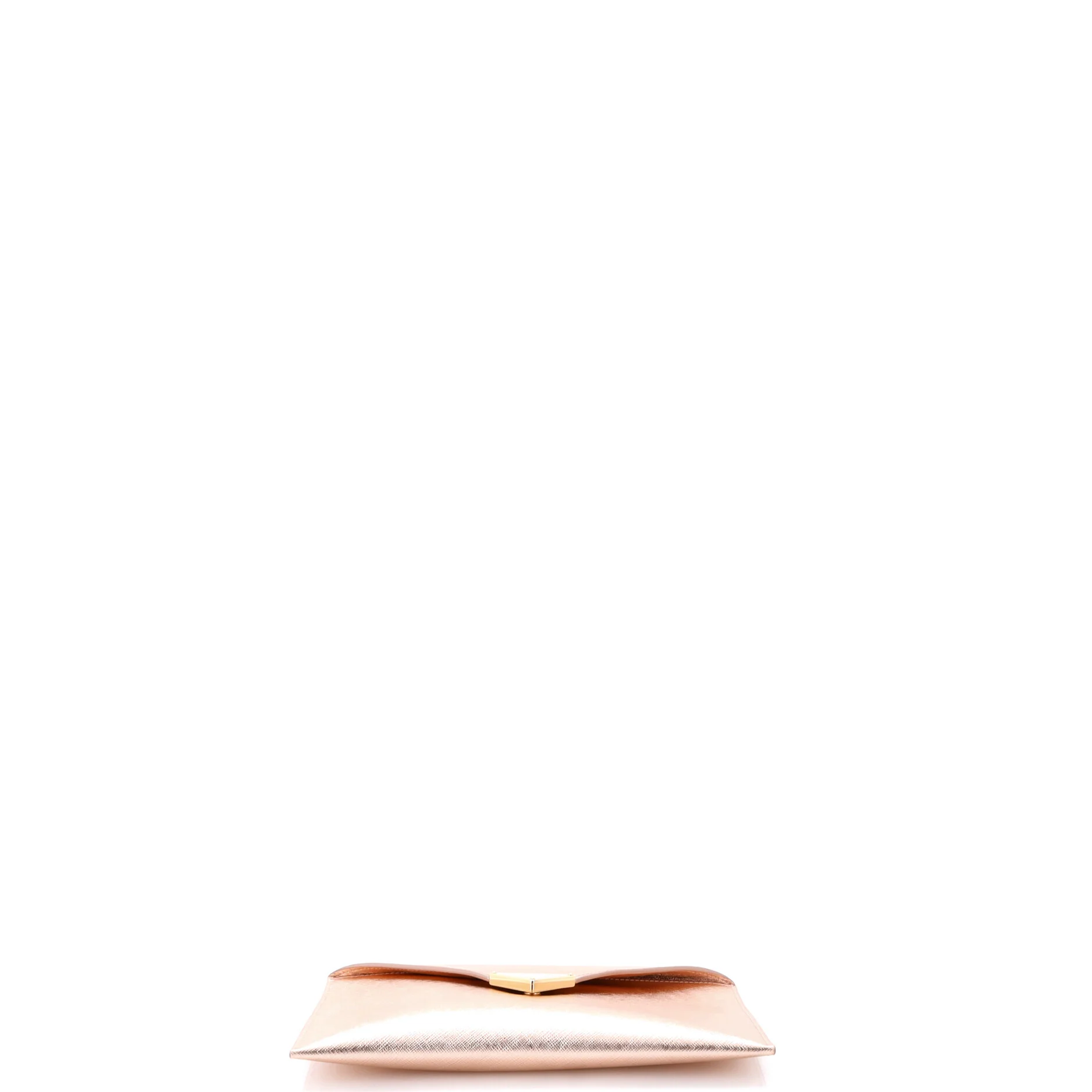 Triangle Logo Envelope Flap Clutch Saffiano Leather - Image 4