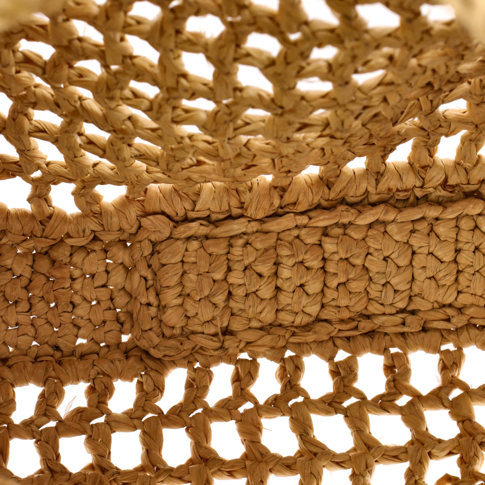 Triangle Logo Open Tote Raffia - Image 5