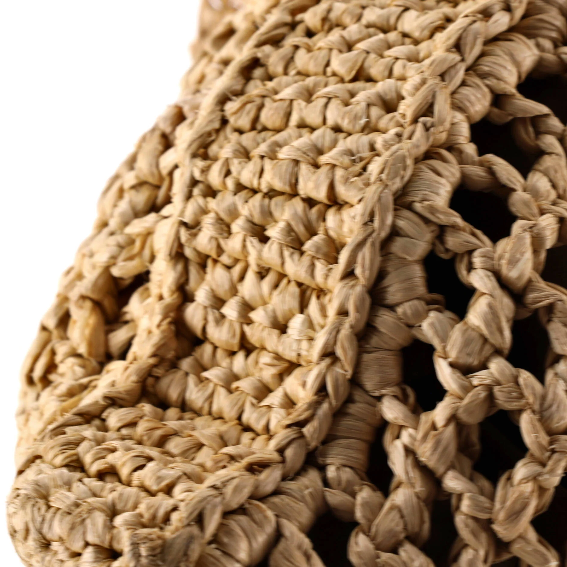 Triangle Logo Open Tote Raffia - Image 6