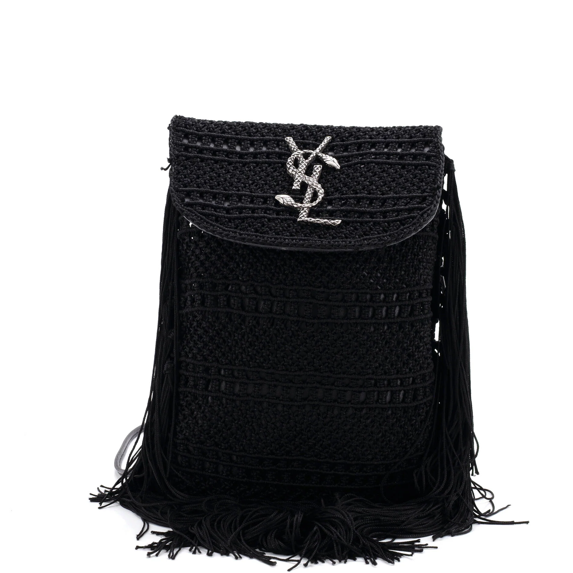 Anita Flat Fringe Crossbody Bag Crochet