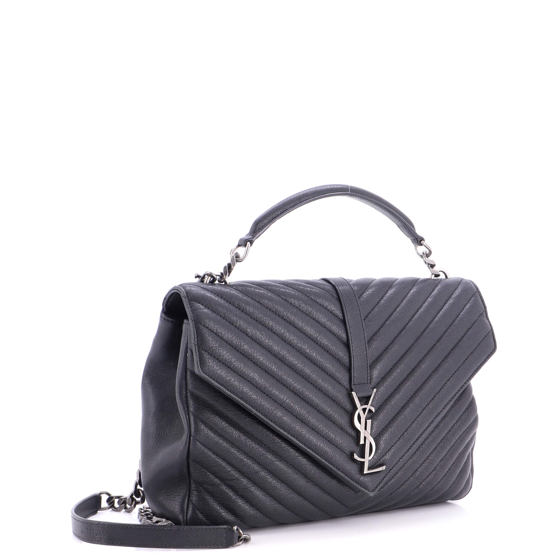 Classic Monogram College Bag Matelasse Chevron Leather Large - Image 2