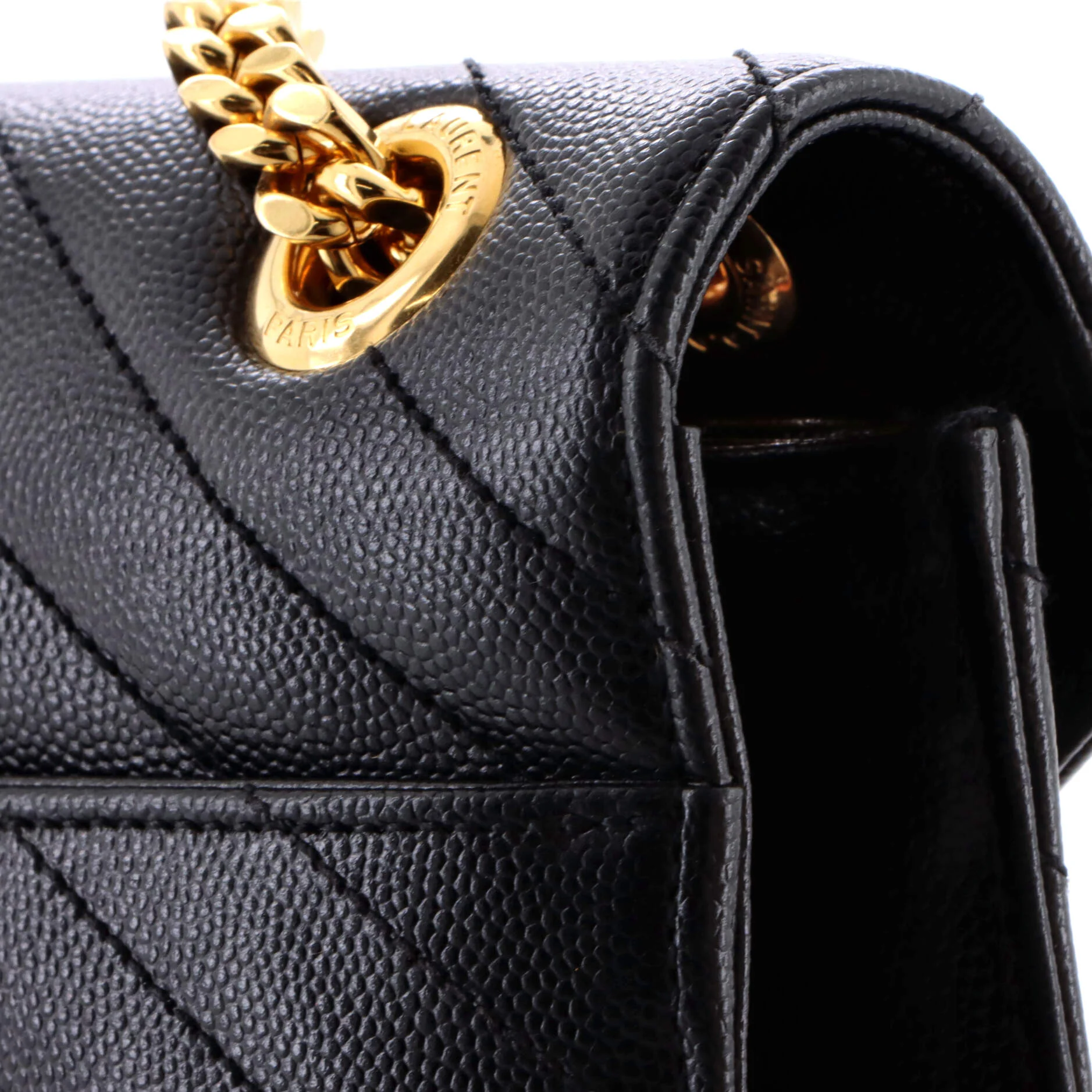 Classic Monogram Envelope Satchel Matelasse Chevron Leather Large - Image 6
