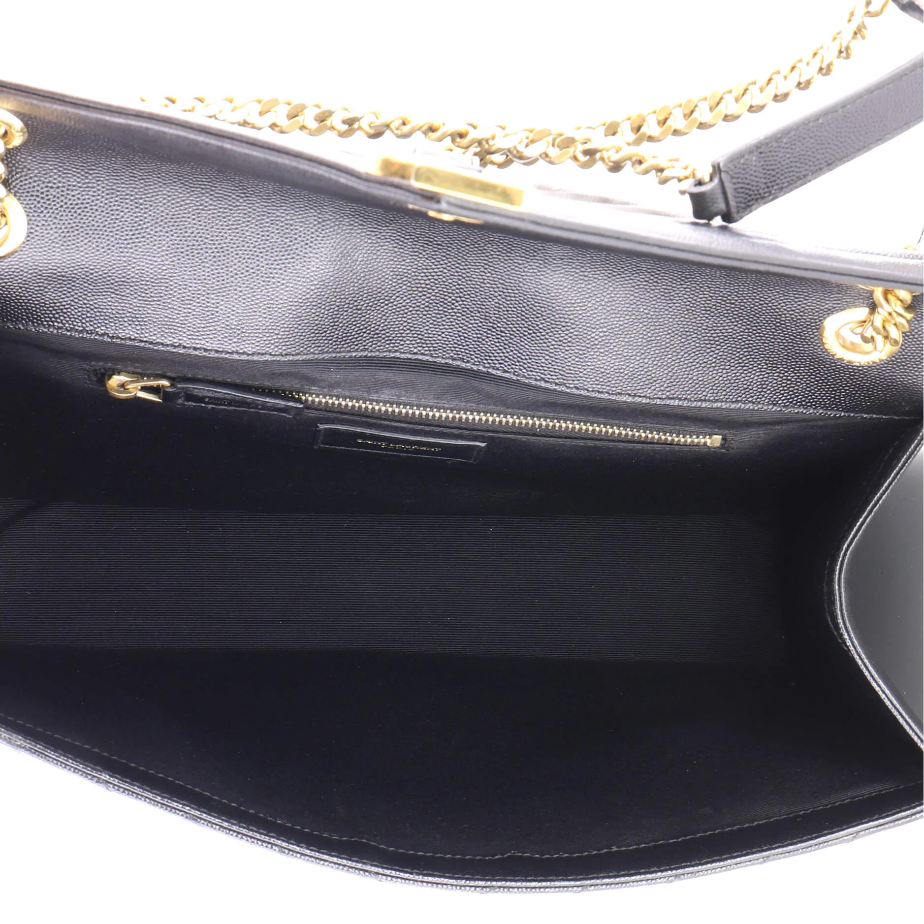 Classic Monogram Envelope Satchel Matelasse Chevron Leather Large - Image 5