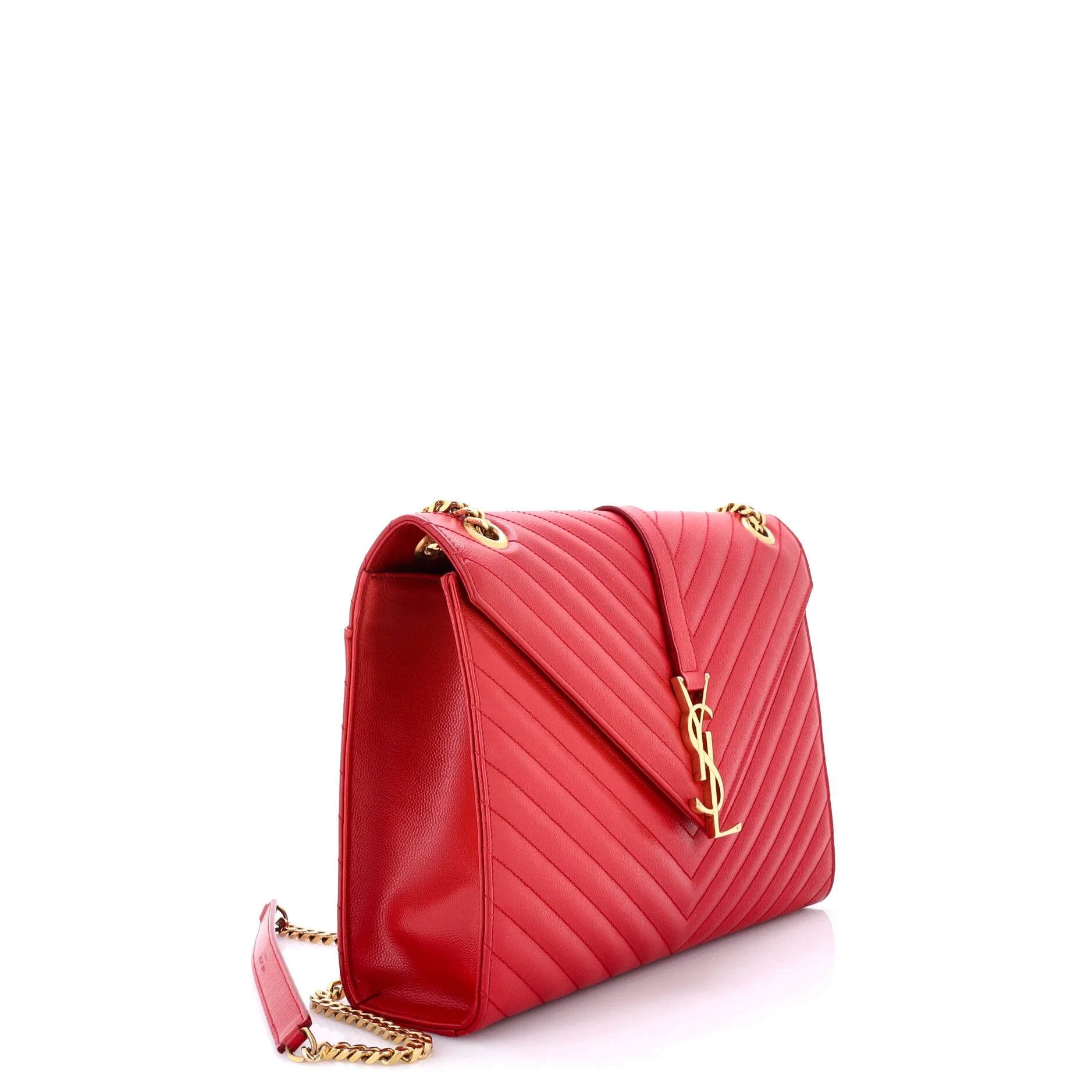 Classic Monogram Envelope Satchel Matelasse Chevron Leather Large - Image 2
