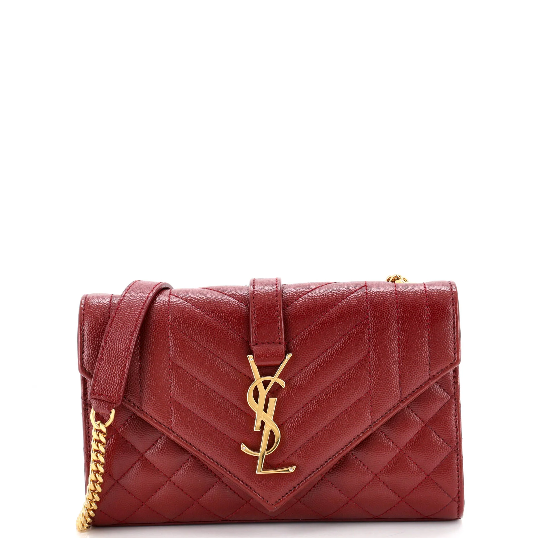Classic Monogram Envelope Satchel Mixed Matelasse Leather Small