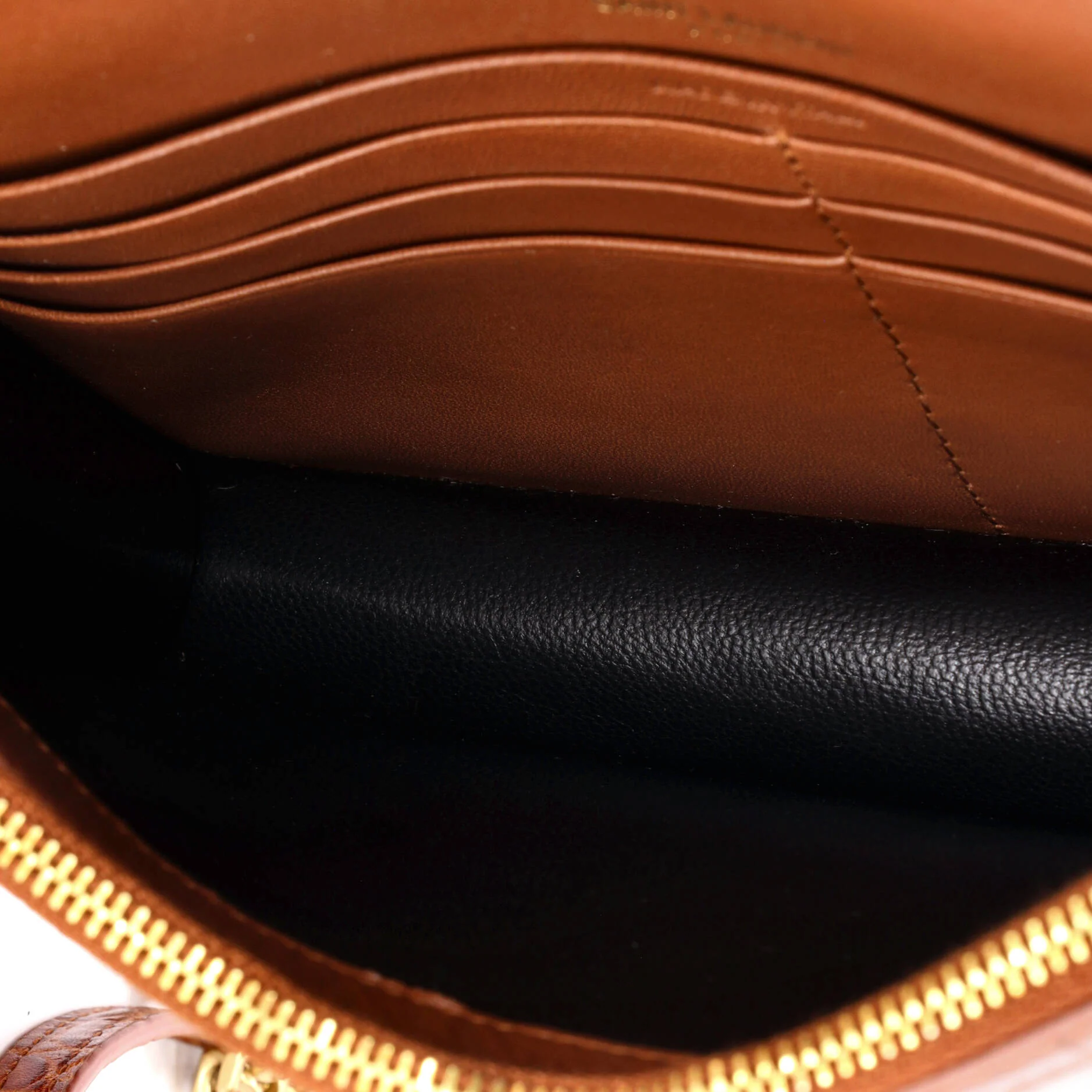 Classic Monogram Tassel Chain Wallet Crocodile Embossed Leather - Image 5
