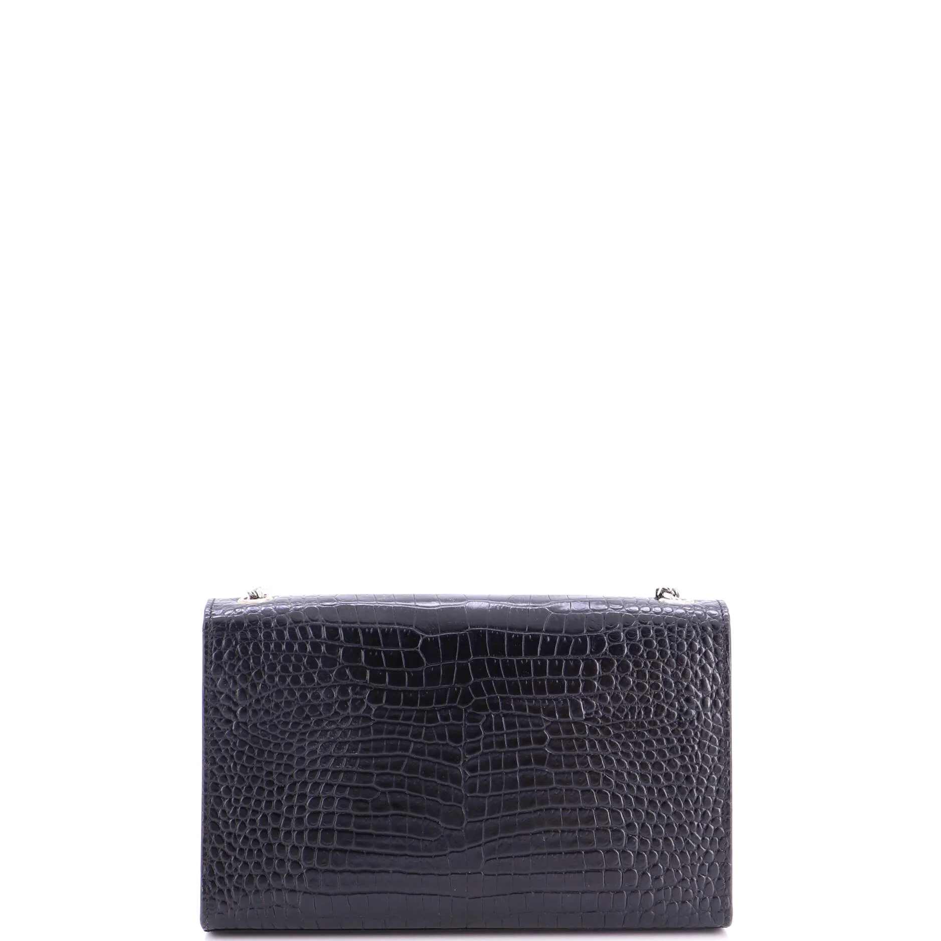Classic Monogram Tassel Crossbody Bag Crocodile Embossed Leather Medium - Image 3