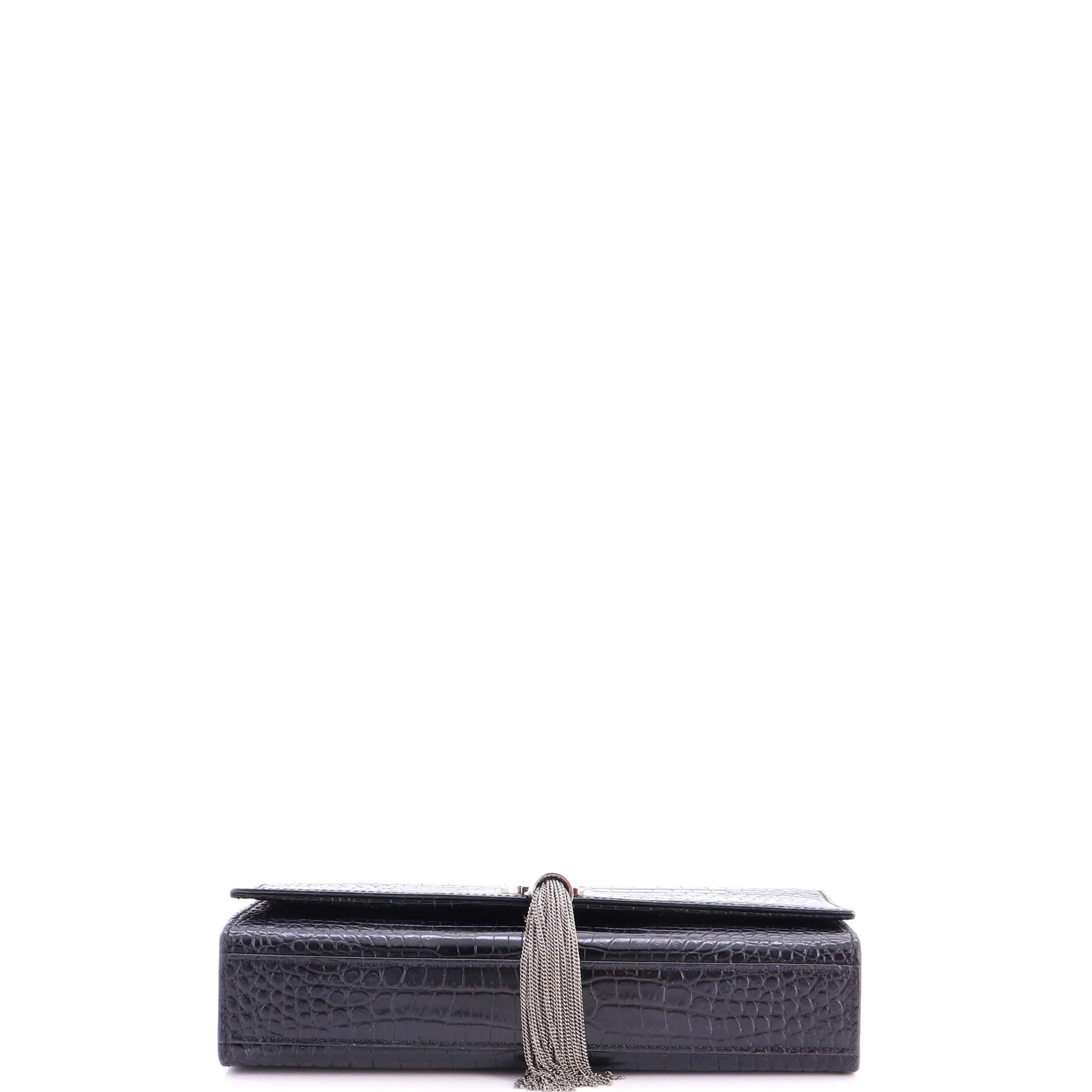 Classic Monogram Tassel Crossbody Bag Crocodile Embossed Leather Medium - Image 4