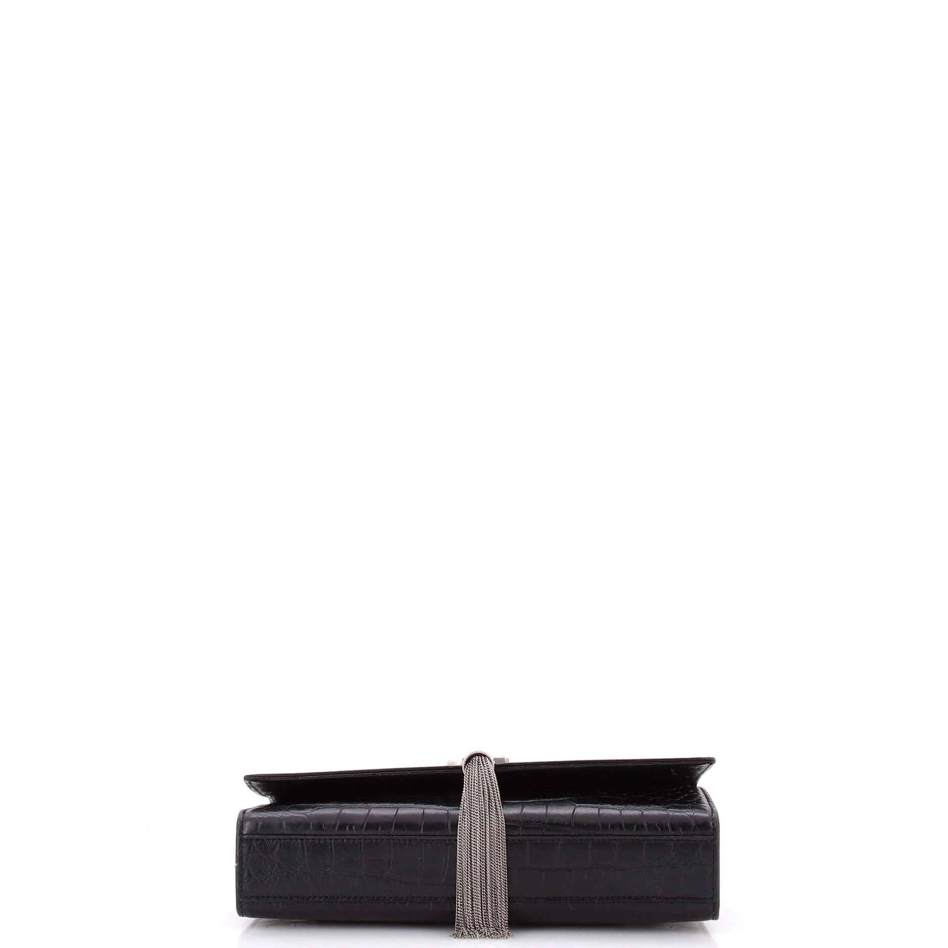 Classic Monogram Tassel Crossbody Bag Crocodile Embossed Leather Medium - Image 4