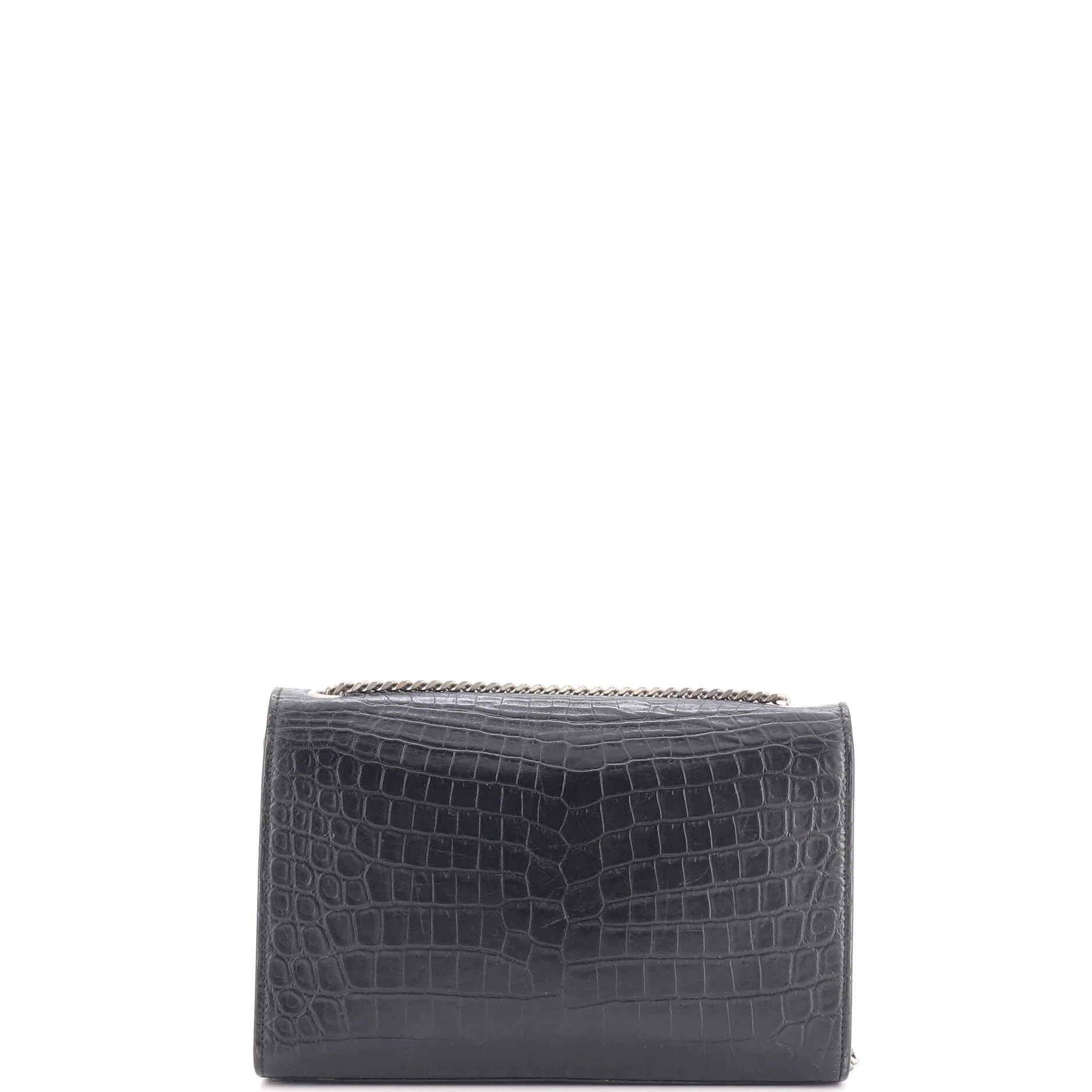 Classic Monogram Tassel Crossbody Bag Crocodile Embossed Leather Medium - Image 3