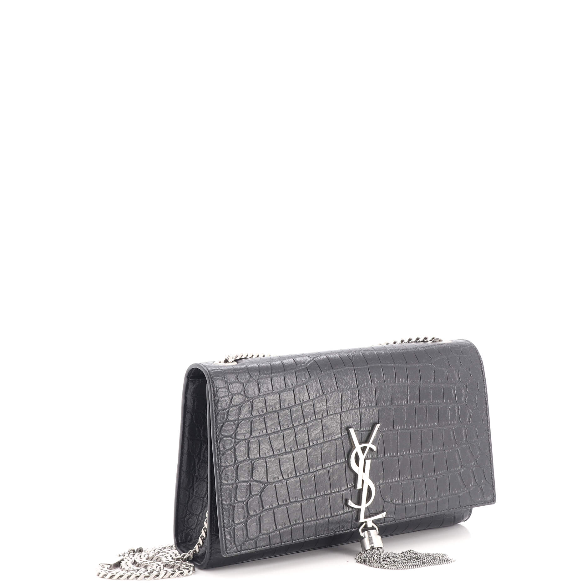 Classic Monogram Tassel Crossbody Bag Crocodile Embossed Leather Medium - Image 2