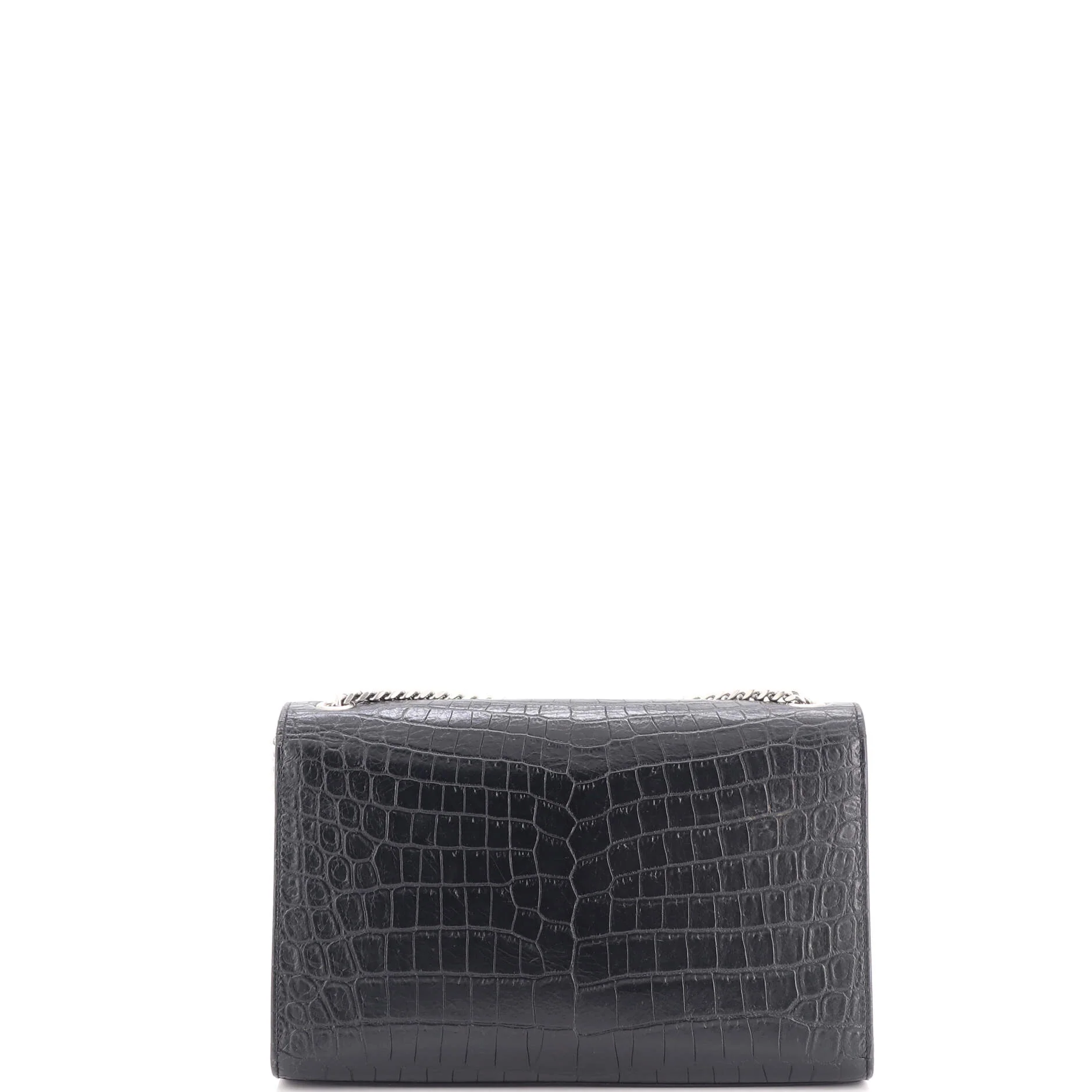 Classic Monogram Tassel Crossbody Bag Crocodile Embossed Leather Medium - Image 3