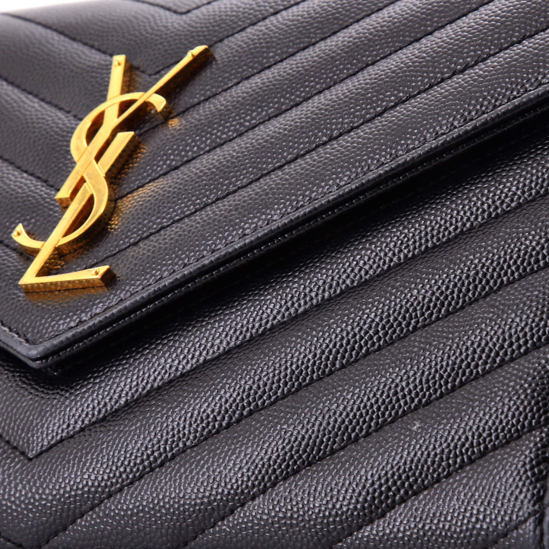Classic Monogram Wallet on Chain Matelasse Chevron Leather Medium - Image 6