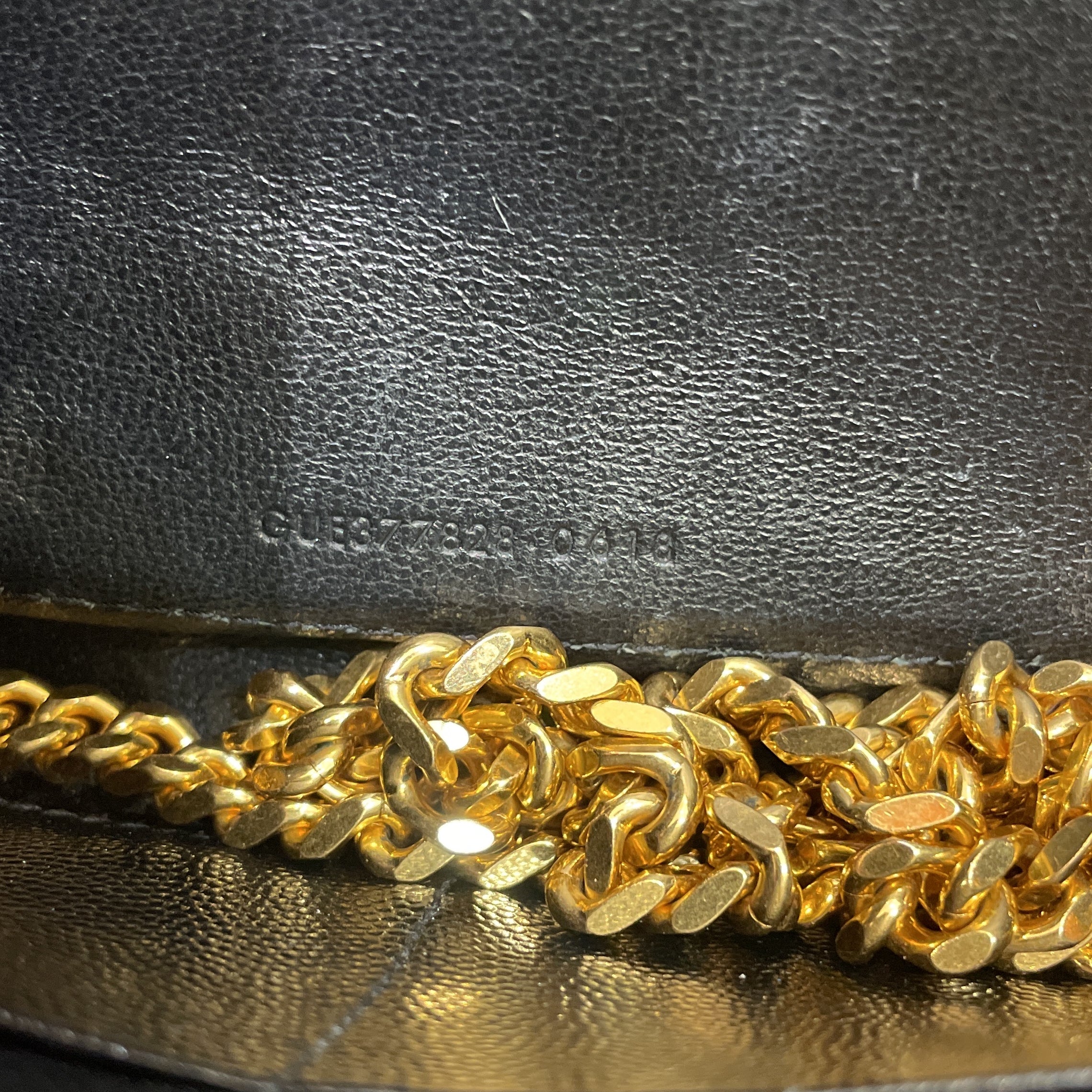 Classic Monogram Wallet on Chain Matelasse Chevron Leather Medium - Image 8
