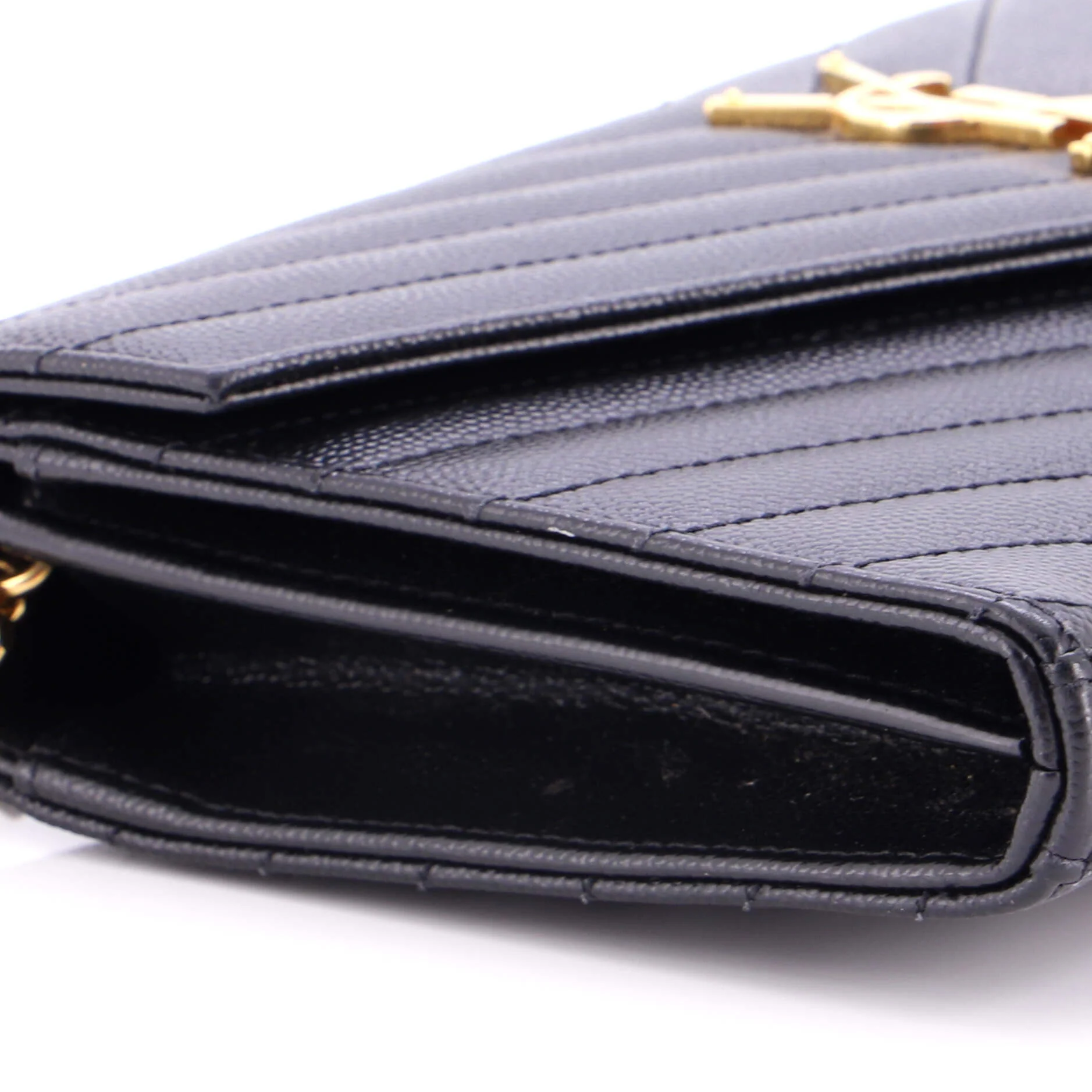 Classic Monogram Wallet on Chain Matelasse Chevron Leather Medium - Image 6