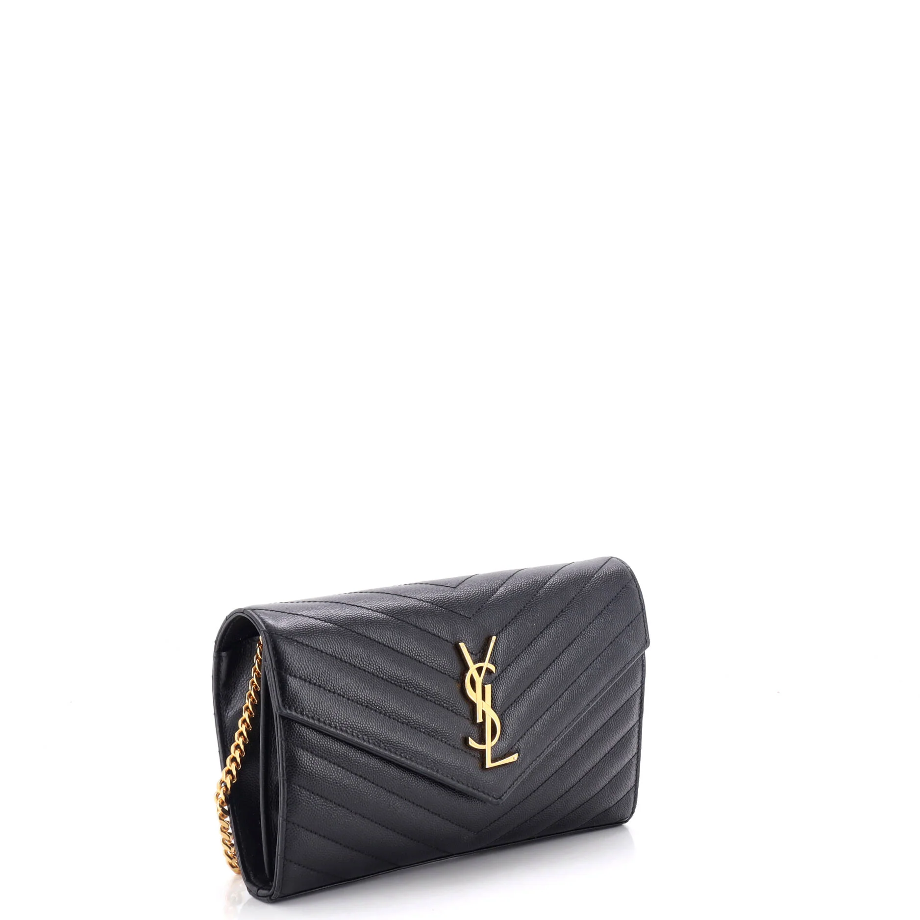 Classic Monogram Wallet on Chain Matelasse Chevron Leather Medium - Image 2