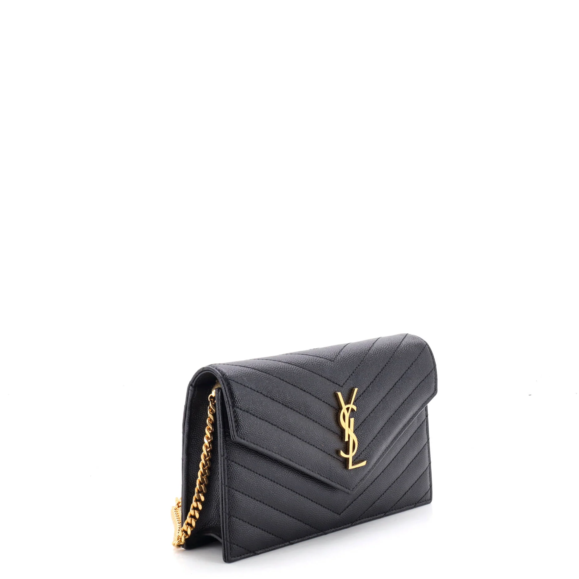 Classic Monogram Wallet on Chain Matelasse Chevron Leather Small - Image 2