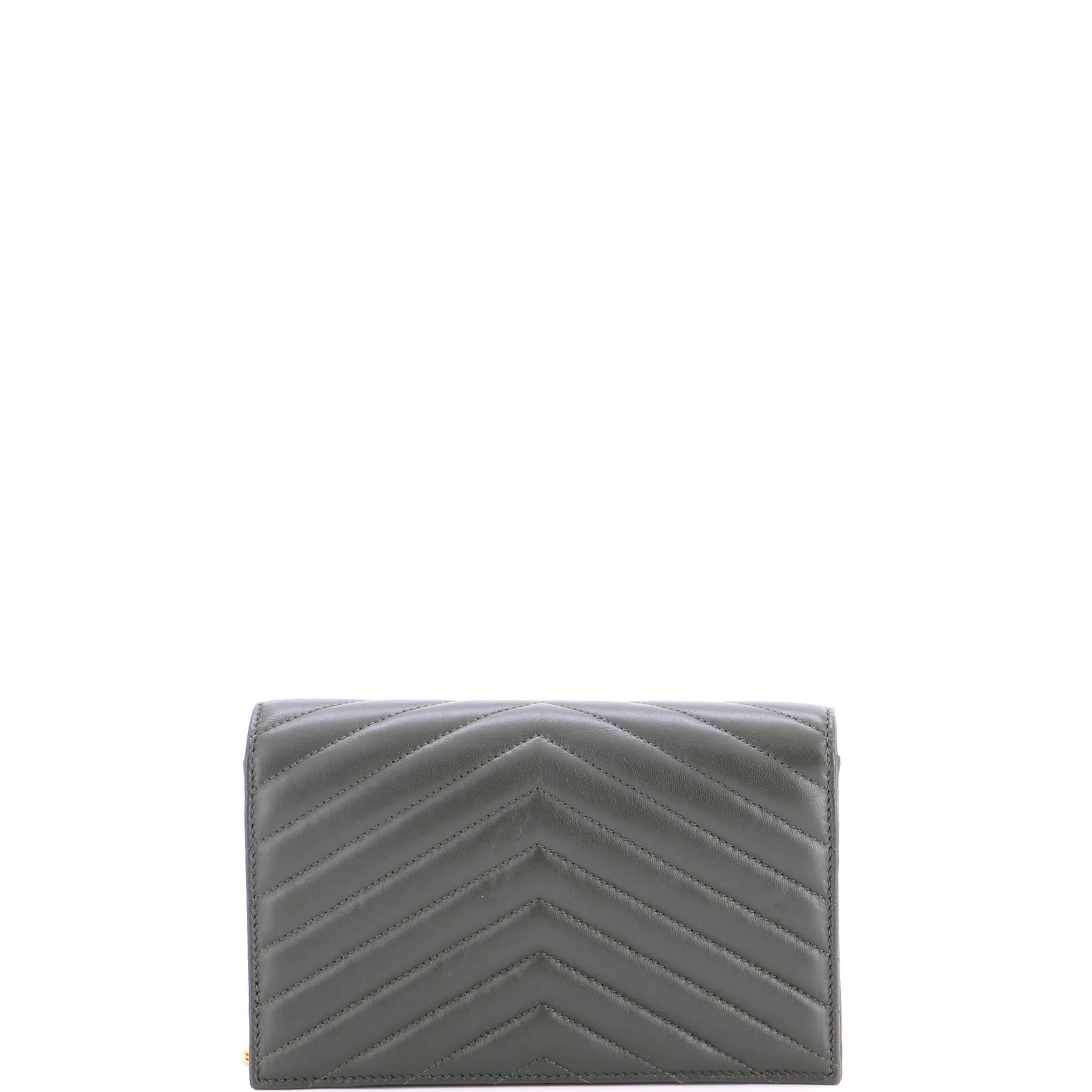 Classic Monogram Wallet on Chain Matelasse Chevron Leather Small - Image 3