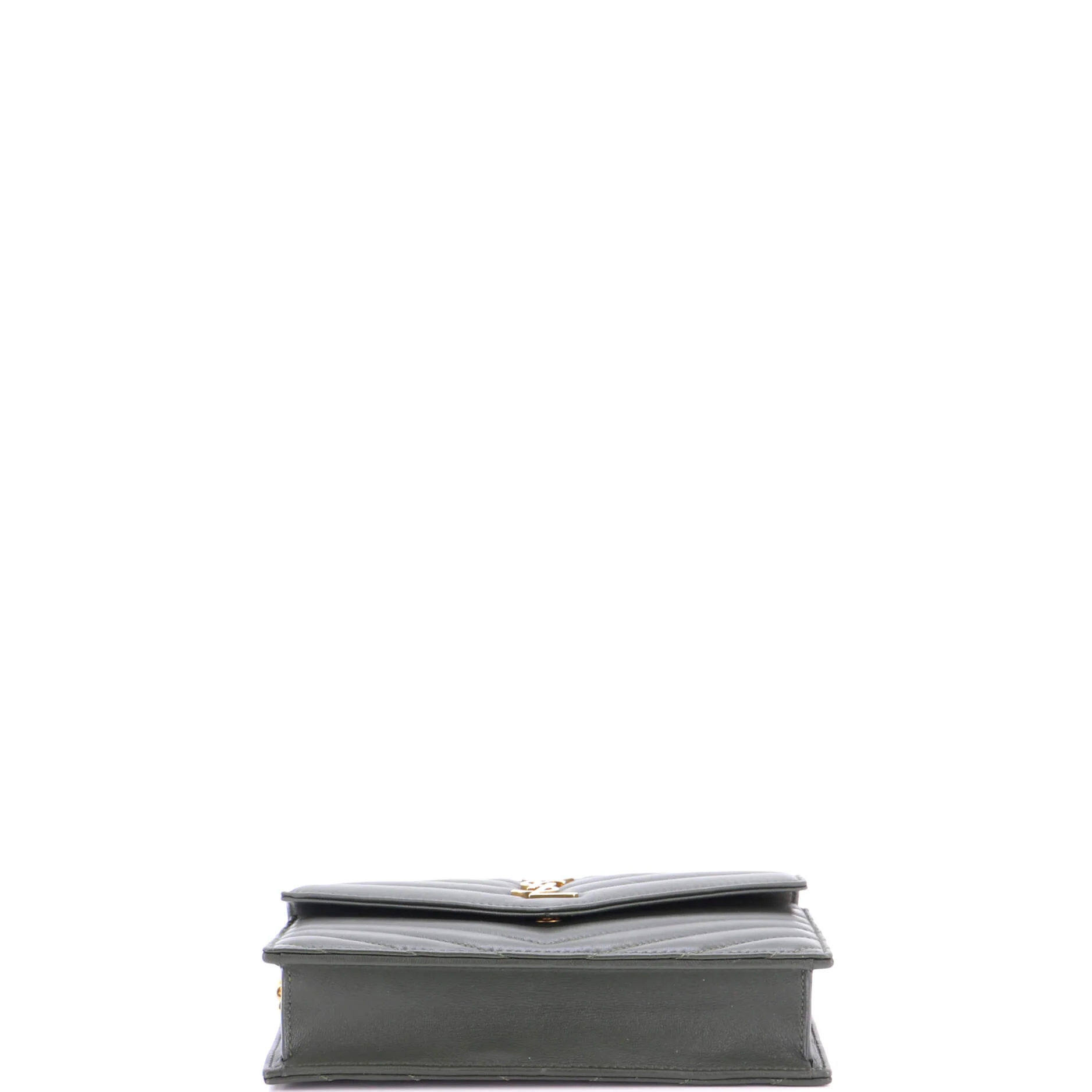 Classic Monogram Wallet on Chain Matelasse Chevron Leather Small - Image 4