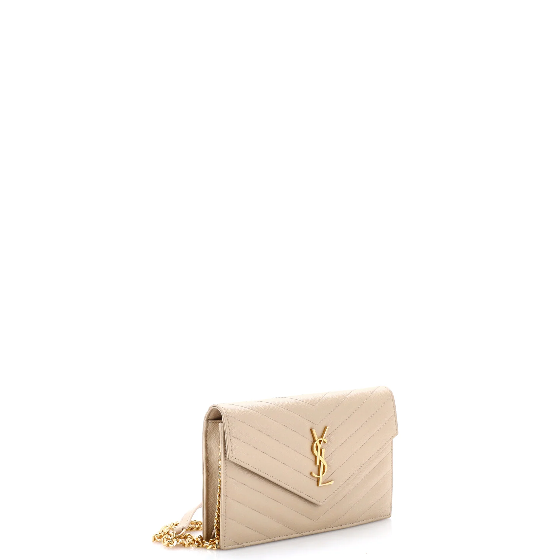 Classic Monogram Wallet on Chain Matelasse Chevron Leather Small - Image 2