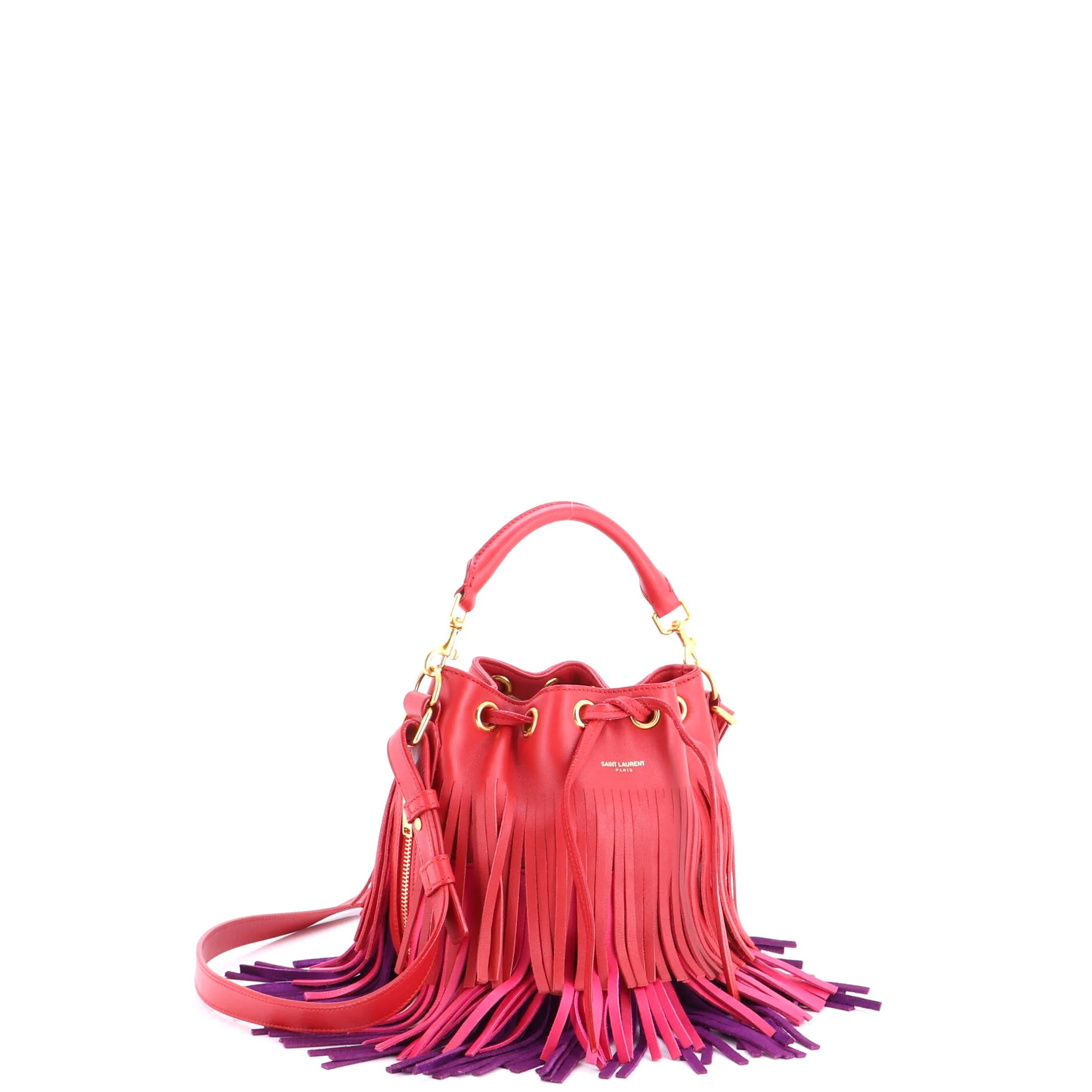 Fringe Emmanuelle Bucket Bag Leather Small - Image 2