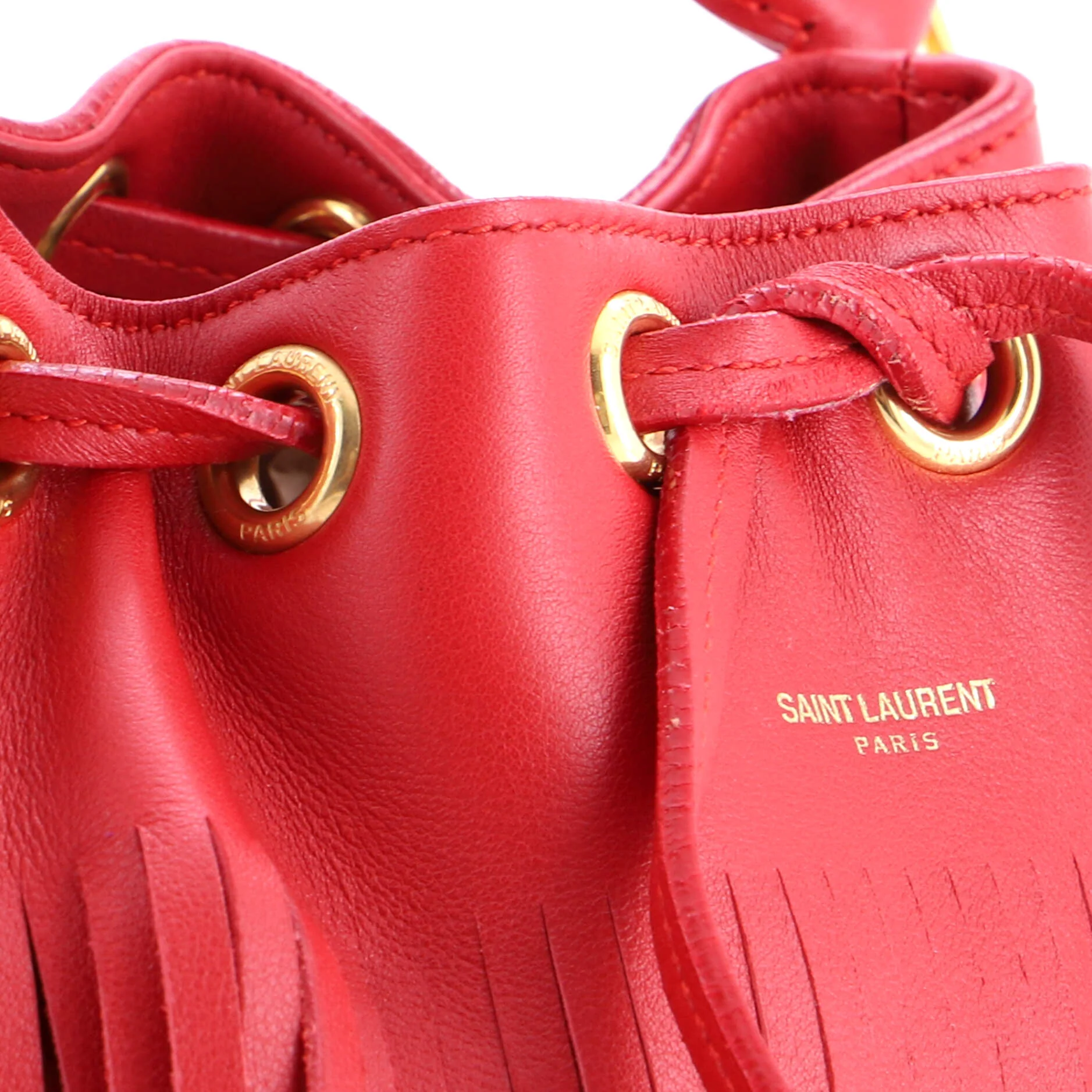 Fringe Emmanuelle Bucket Bag Leather Small - Image 6