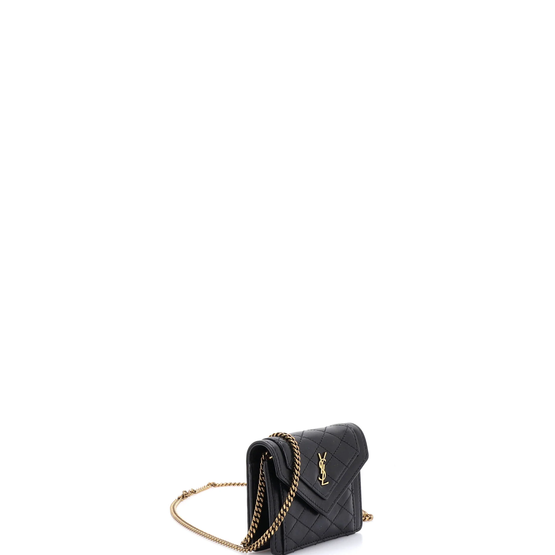 Gaby Envelope Chain Crossbody Bag Quilted Leather Micro - Image 2