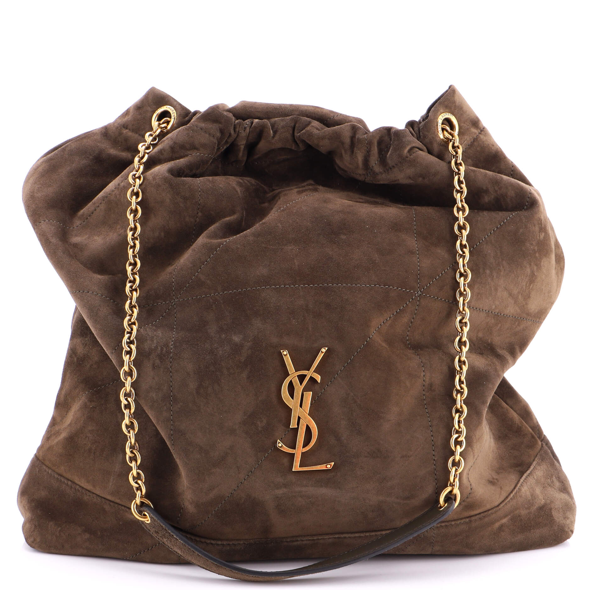 Jamie 4.3 Pochon Shoulder Bag Quilted Suede Large