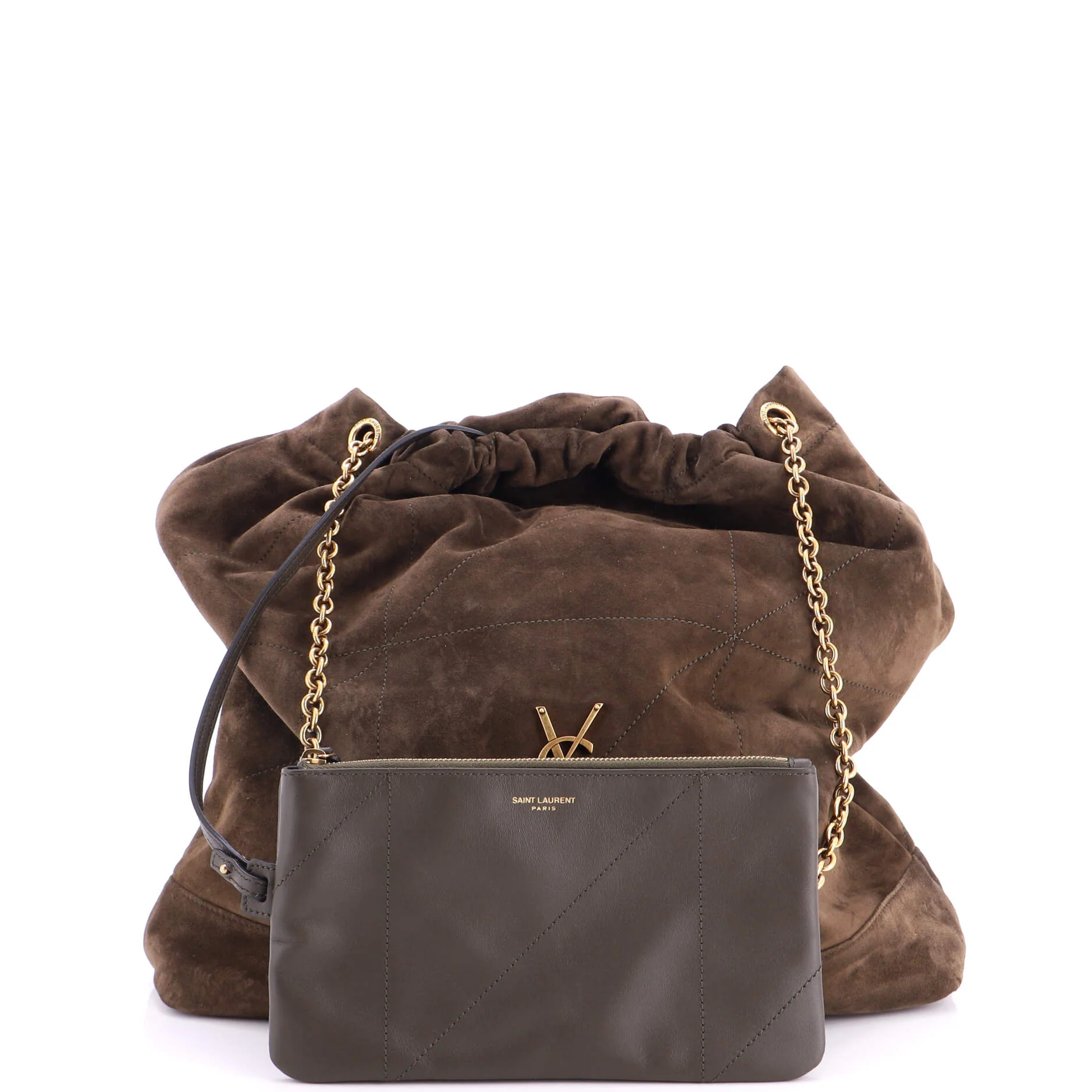 Jamie 4.3 Pochon Shoulder Bag Quilted Suede Large - Image 2