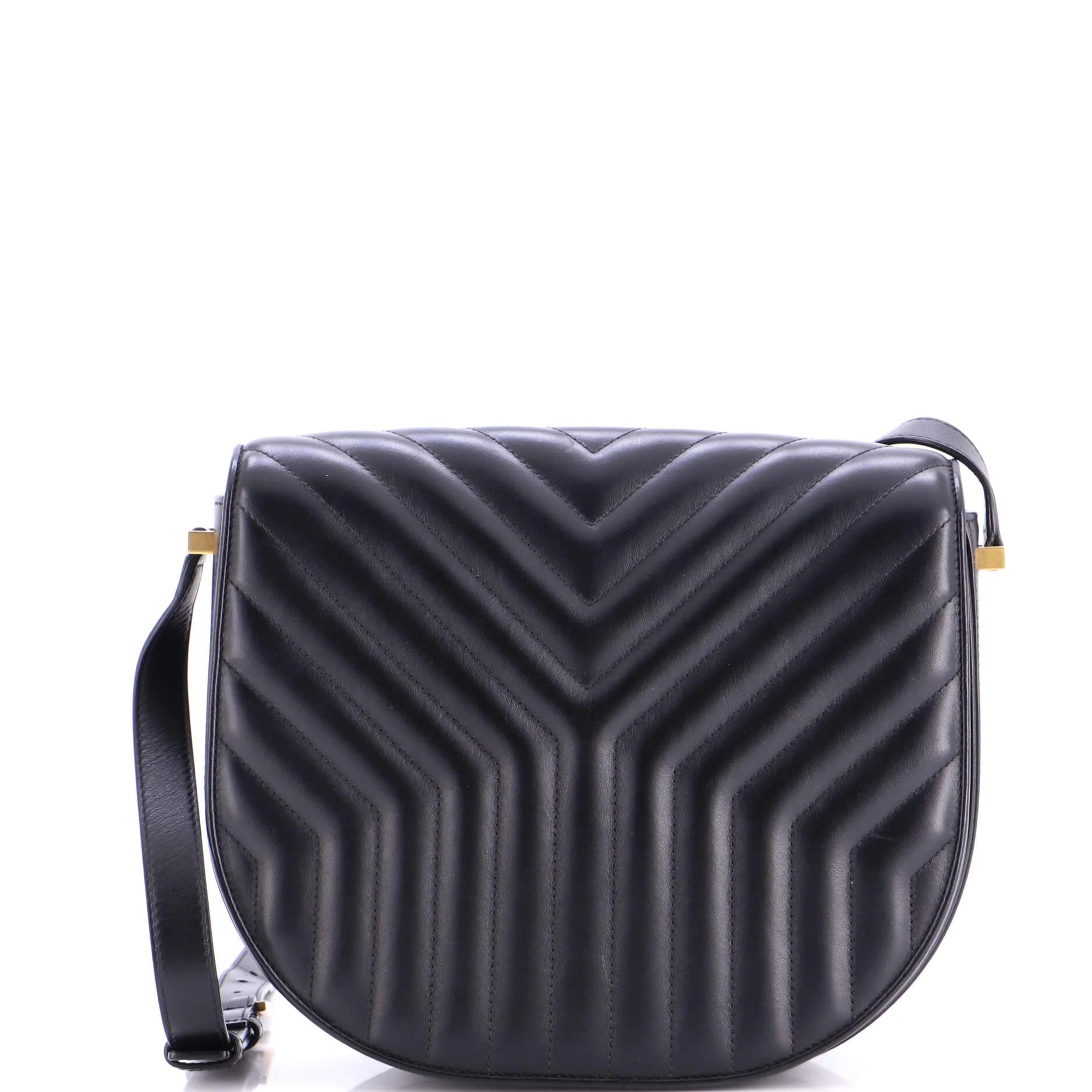 Joan Satchel Matelasse Chevron Leather Medium