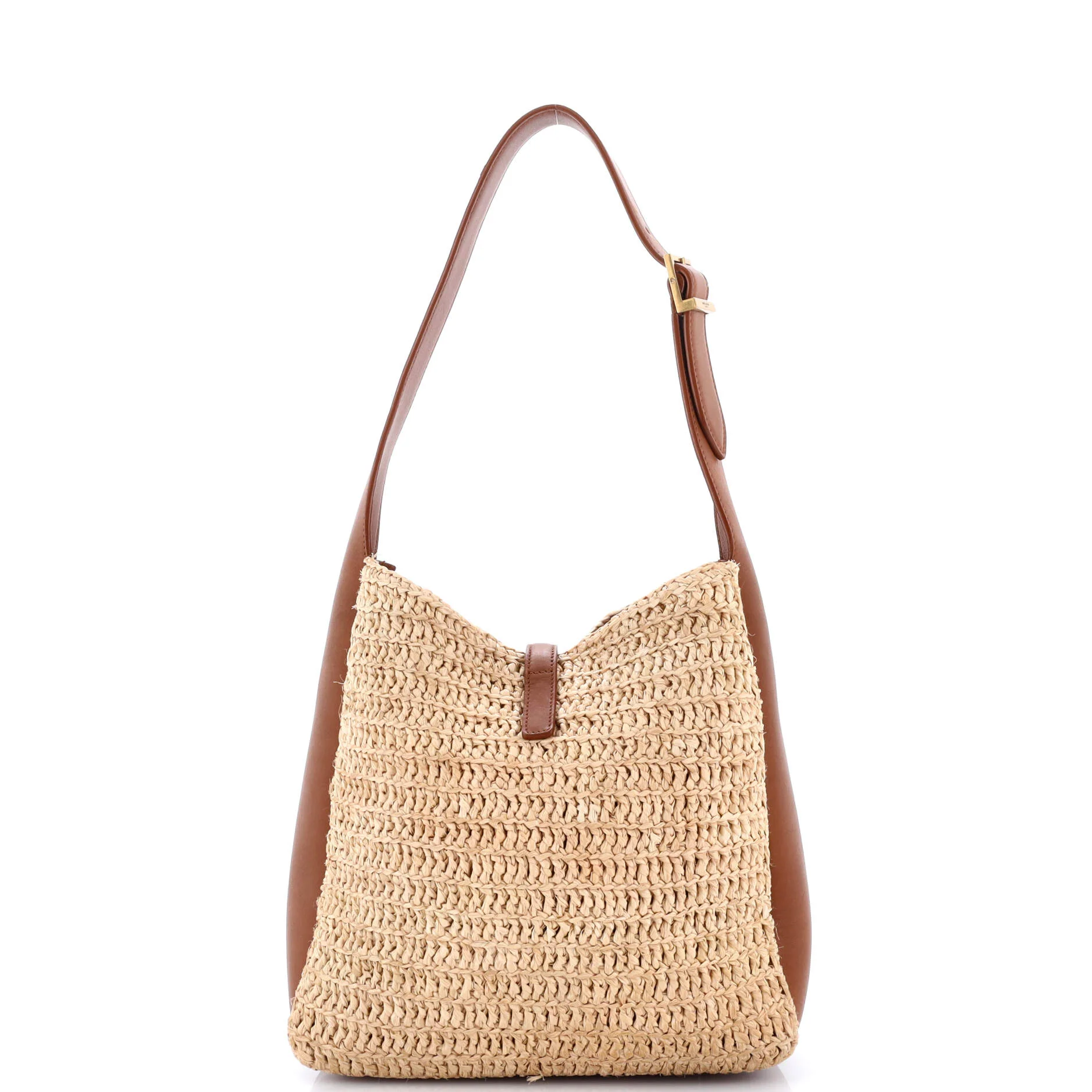 Le 5 a 7 Supple Hobo Raffia and Leather Small - Image 4