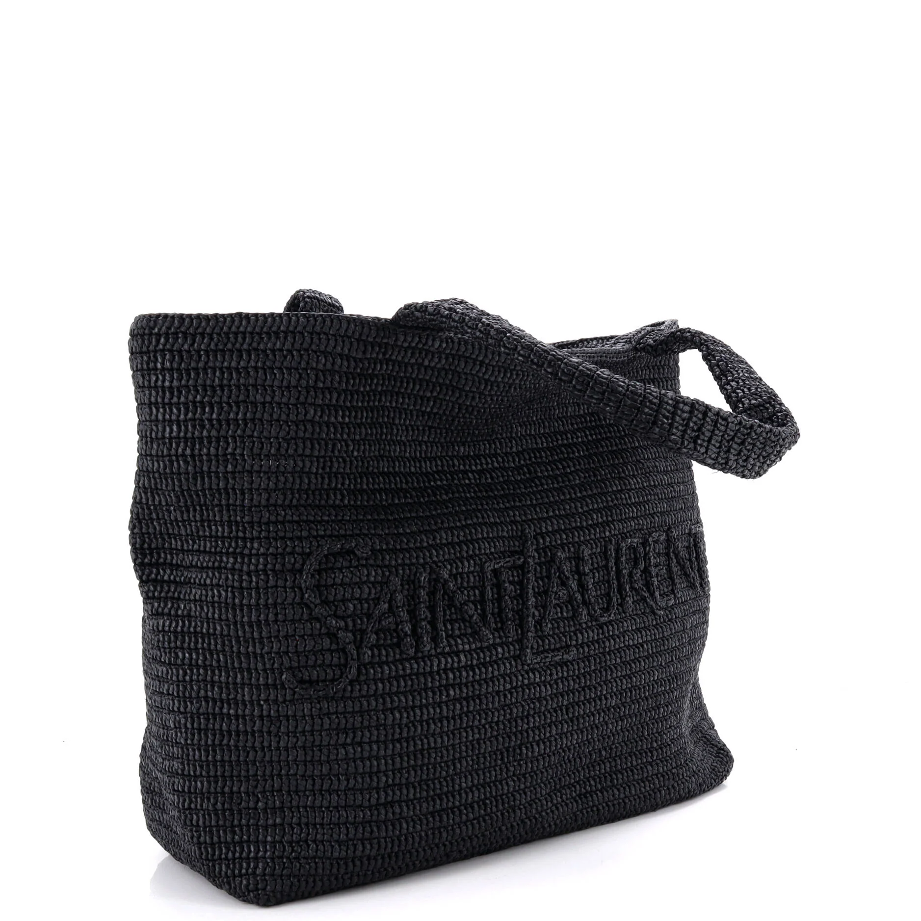 Logo Supple Tote Embroidered Raffia - Image 2