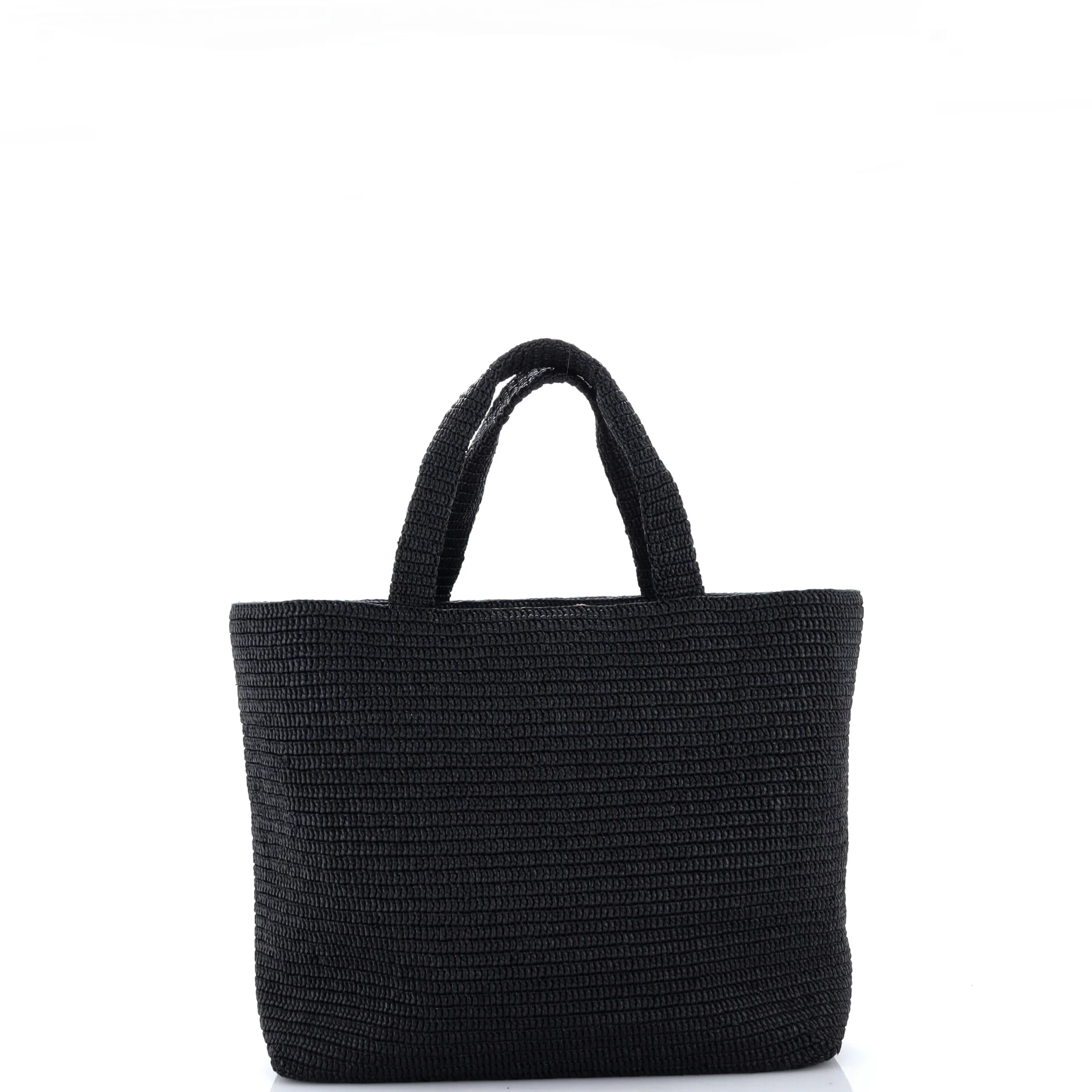 Logo Supple Tote Embroidered Raffia - Image 3