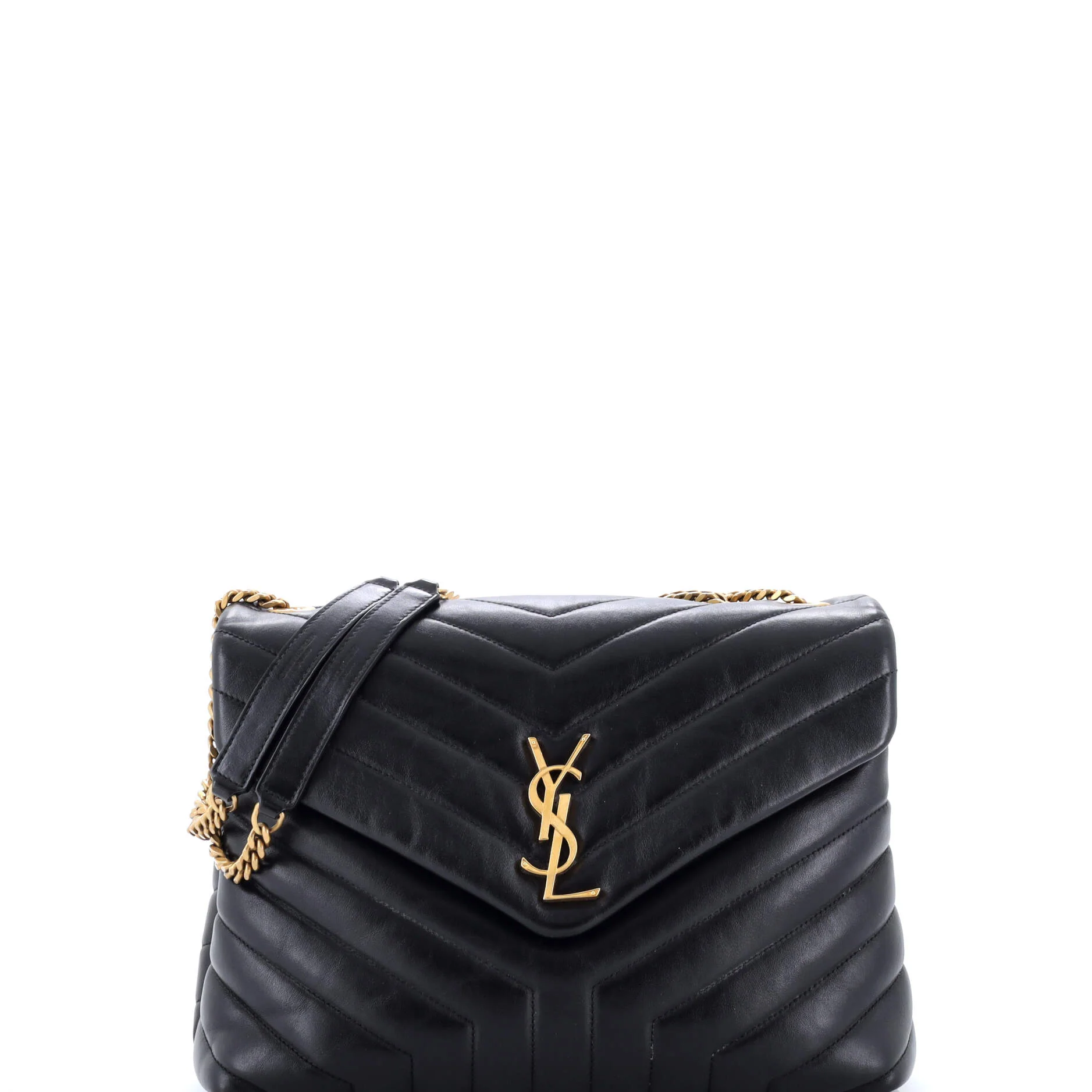 Loulou Shoulder Bag Matelasse Chevron Leather Medium