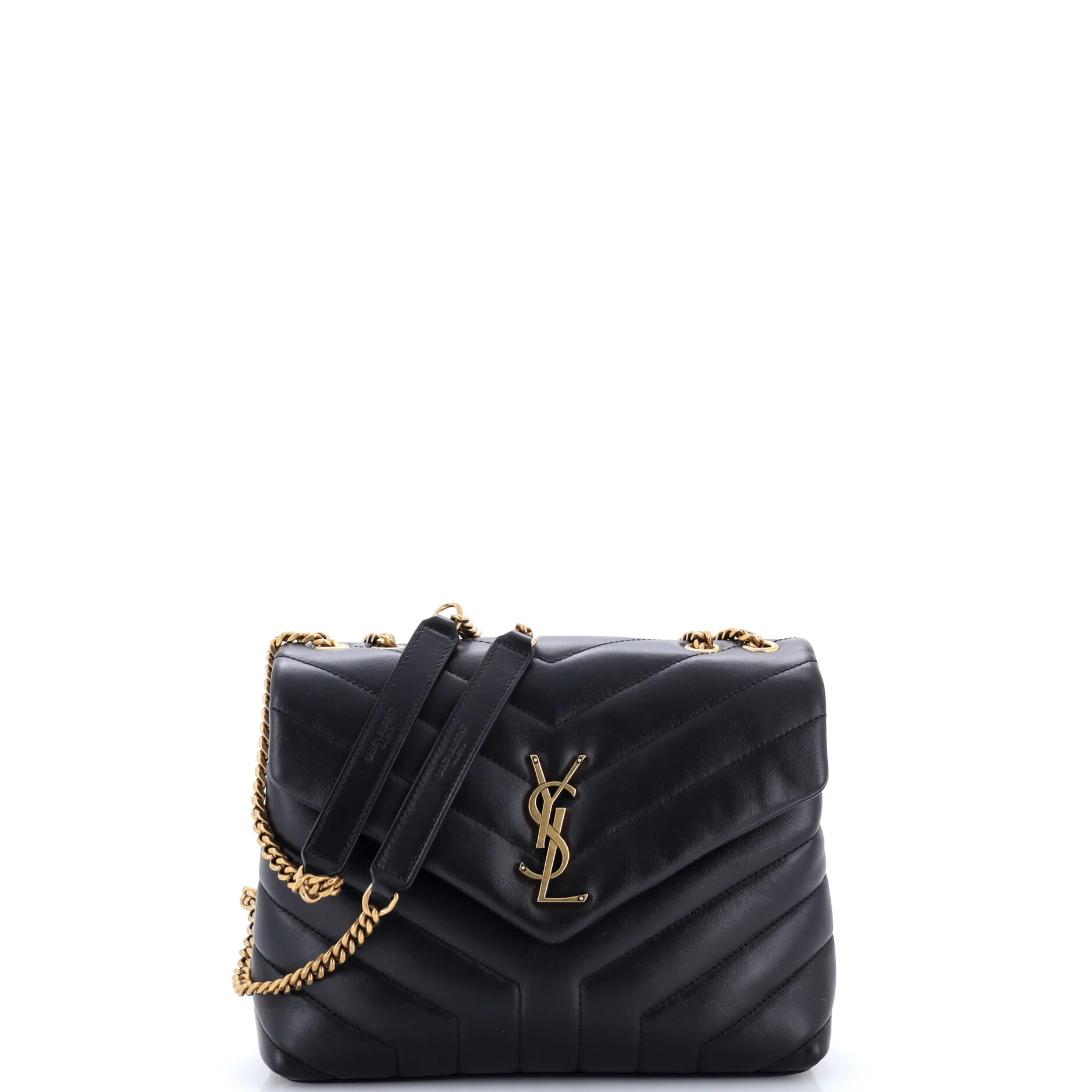 Loulou Shoulder Bag Matelasse Chevron Leather Small