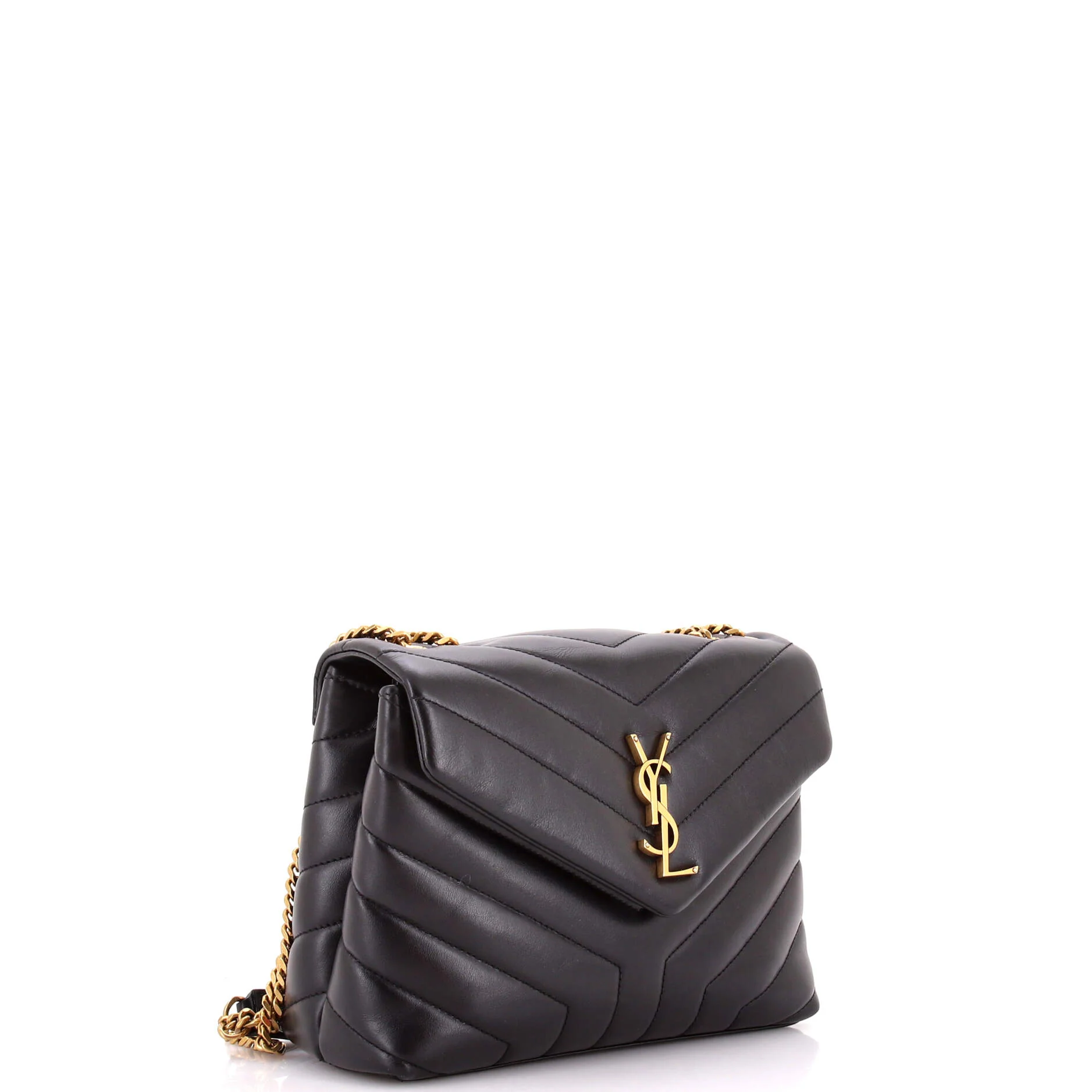 Loulou Shoulder Bag Matelasse Chevron Leather Small - Image 2