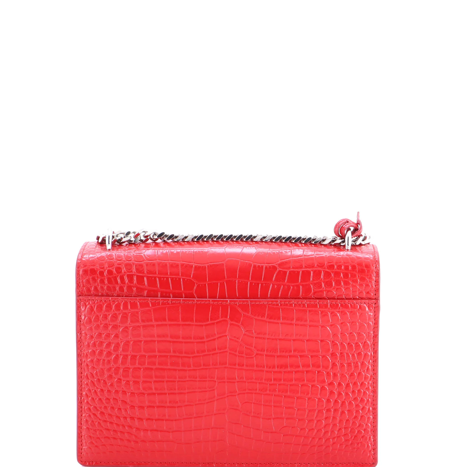 Sunset Crossbody Bag Crocodile Embossed Leather Medium - Image 3