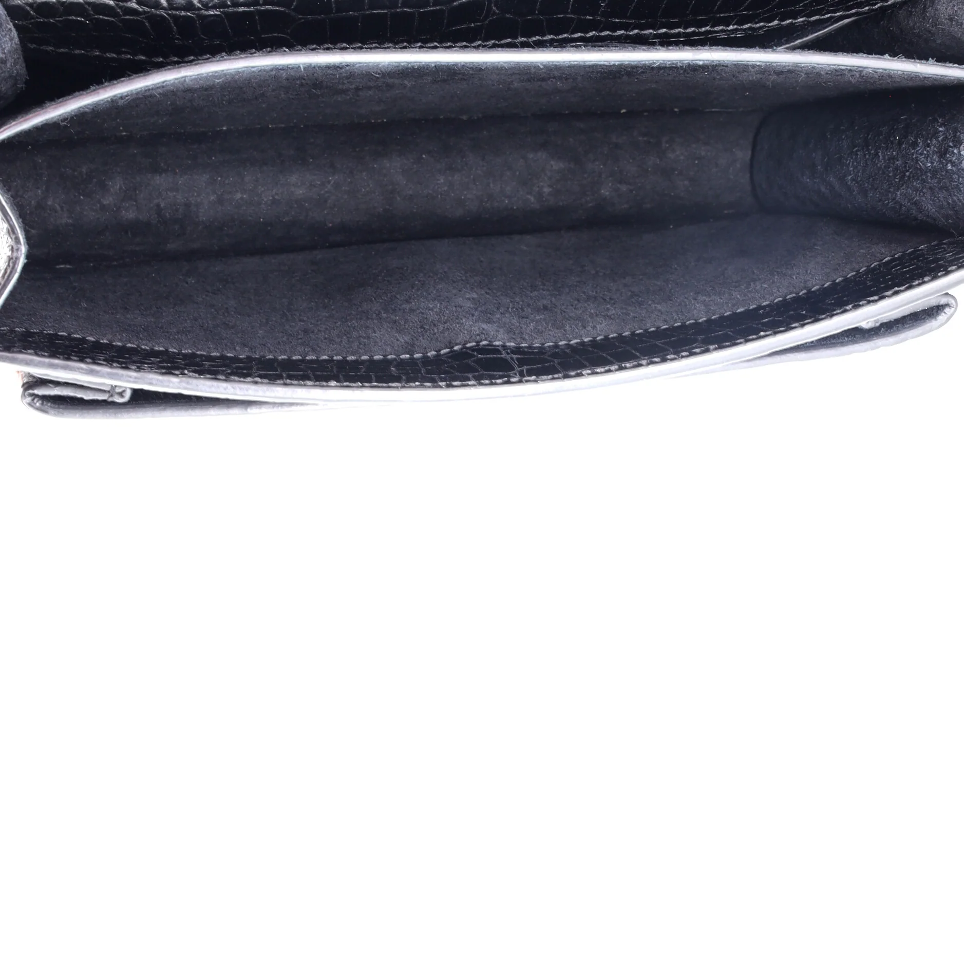 Sunset Crossbody Bag Crocodile Embossed Leather Medium - Image 5