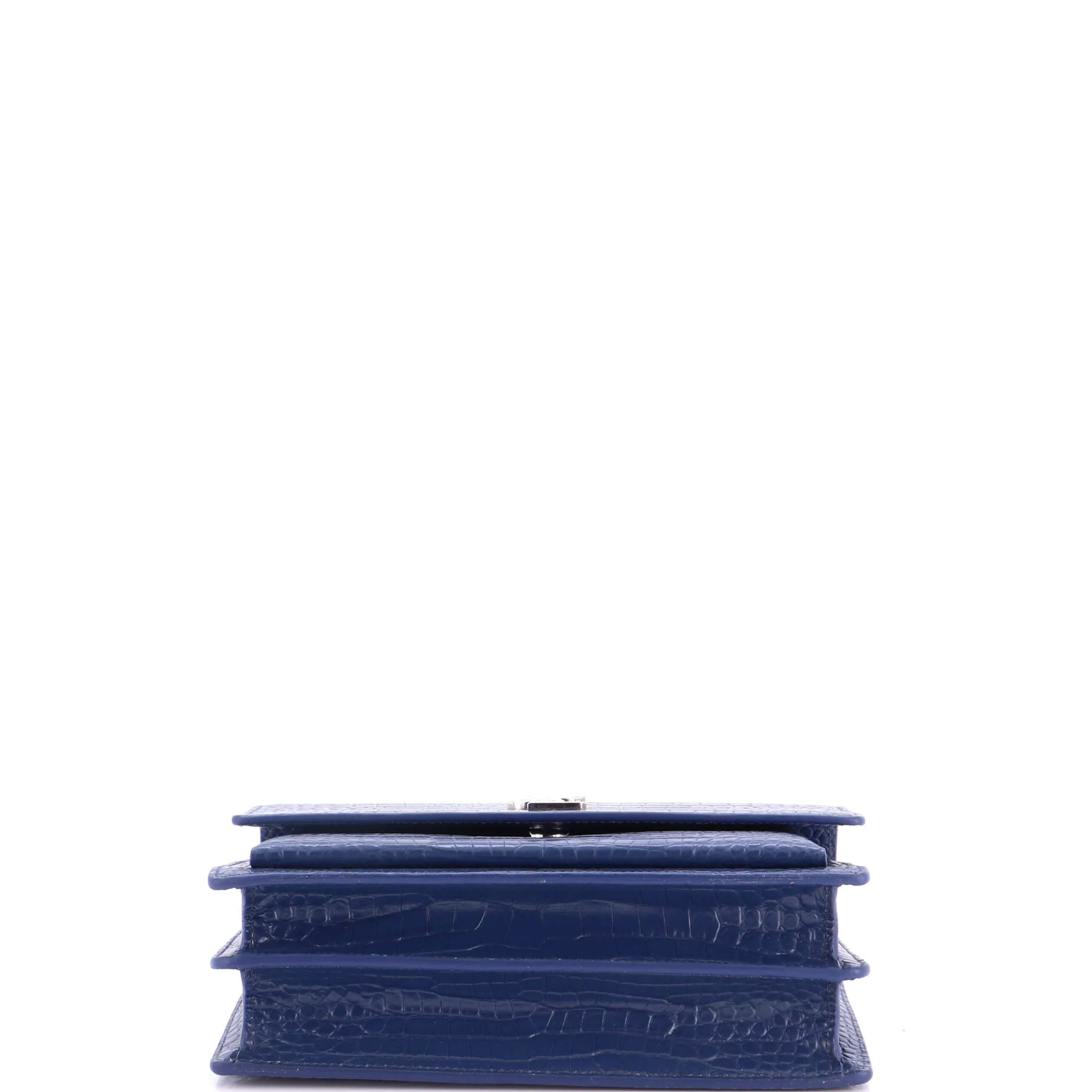 Sunset Crossbody Bag Crocodile Embossed Leather Medium - Image 4