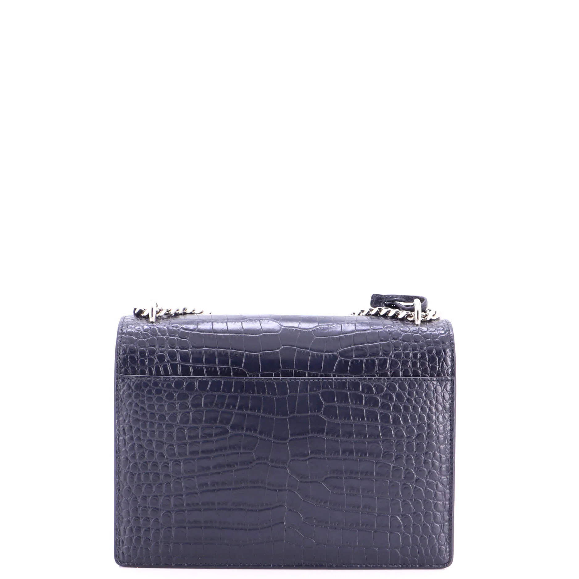 Sunset Crossbody Bag Crocodile Embossed Leather Medium - Image 3