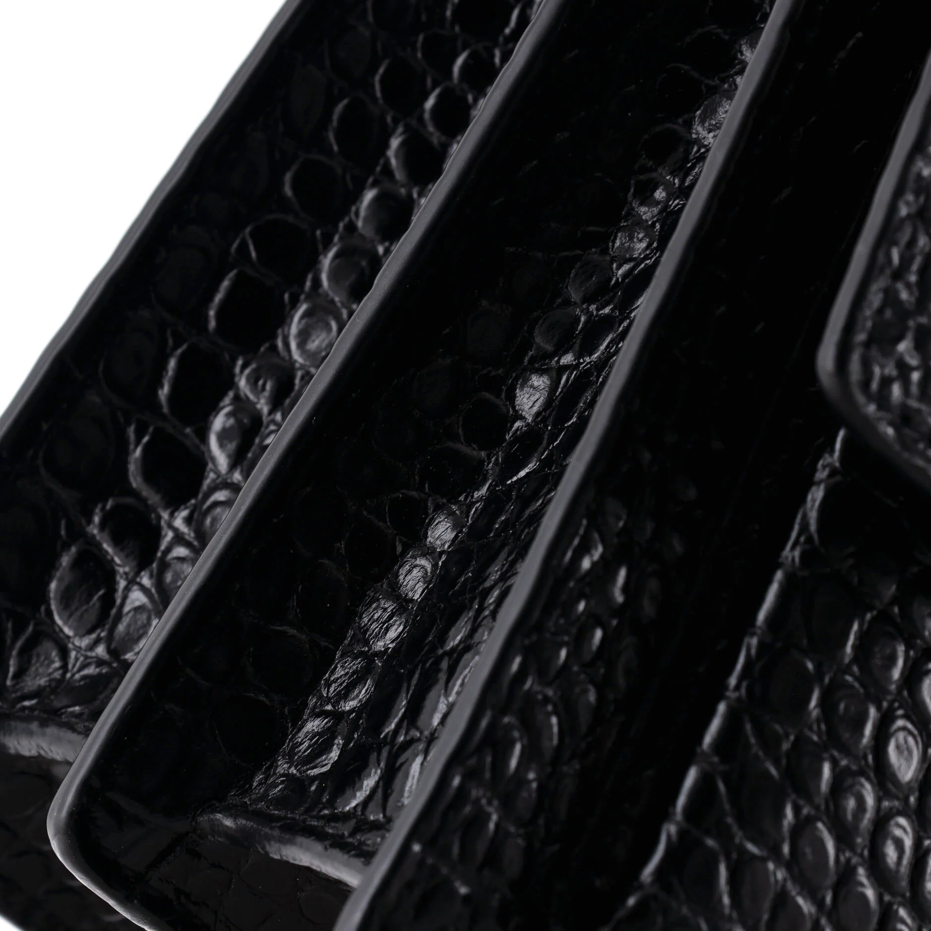 Sunset Crossbody Bag Crocodile Embossed Leather Medium - Image 6